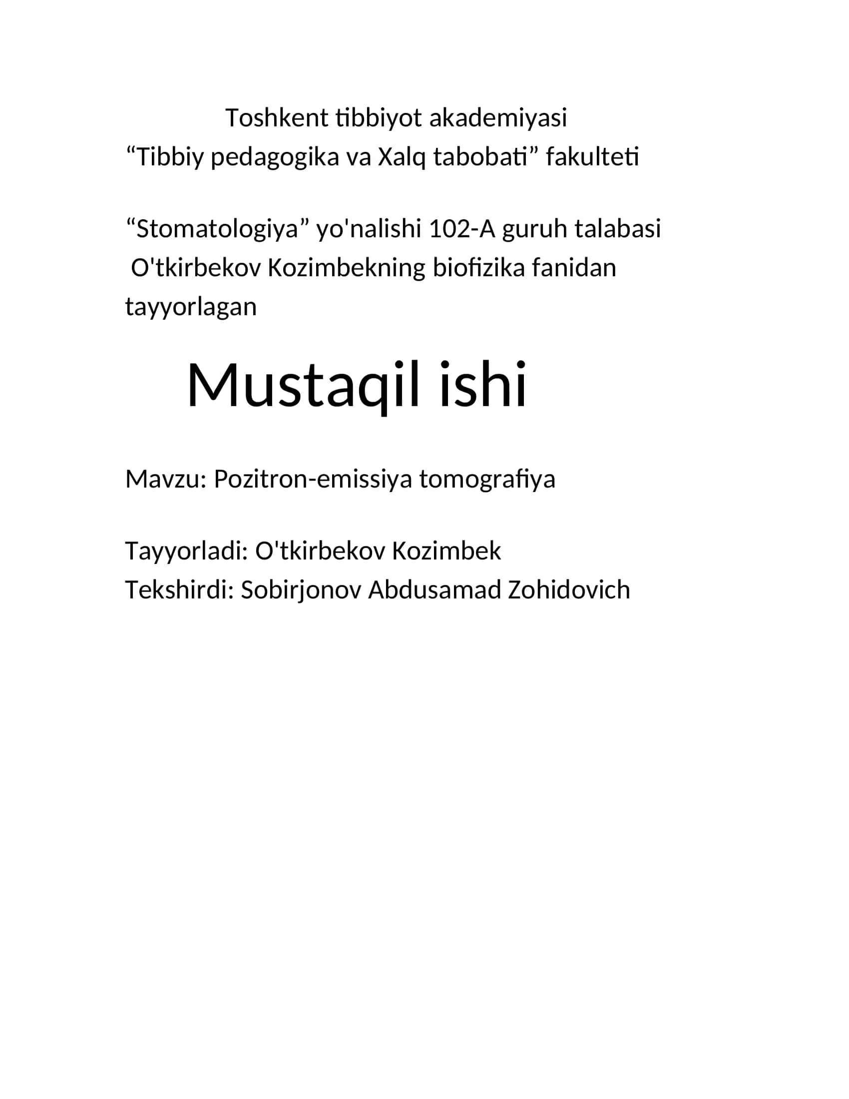 Pozitron-emissiya tomografiya