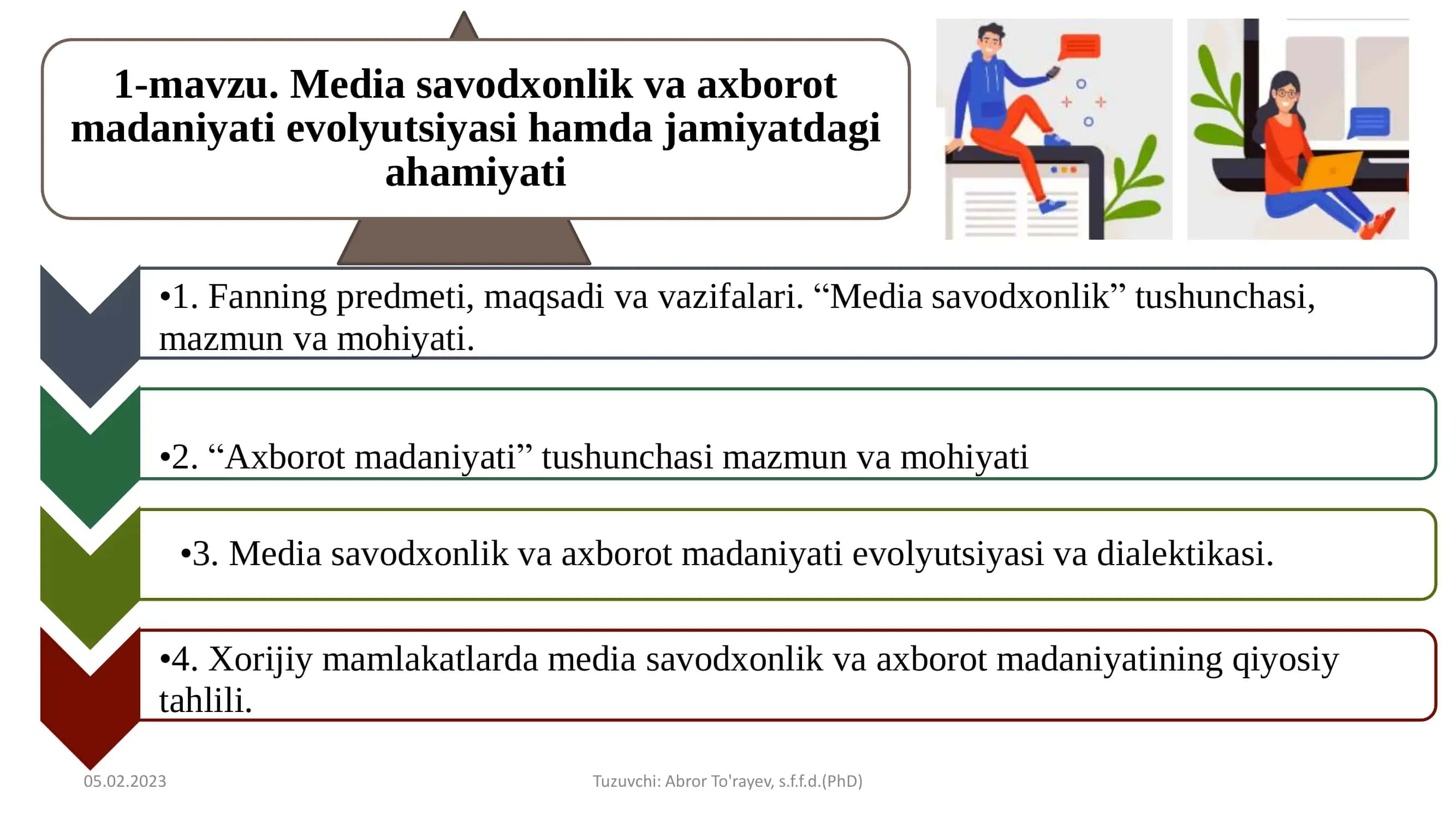 Media savodxonlik va axborot madaniyati evolyutsiyasi hamda jamiyatdagi ahamiyati