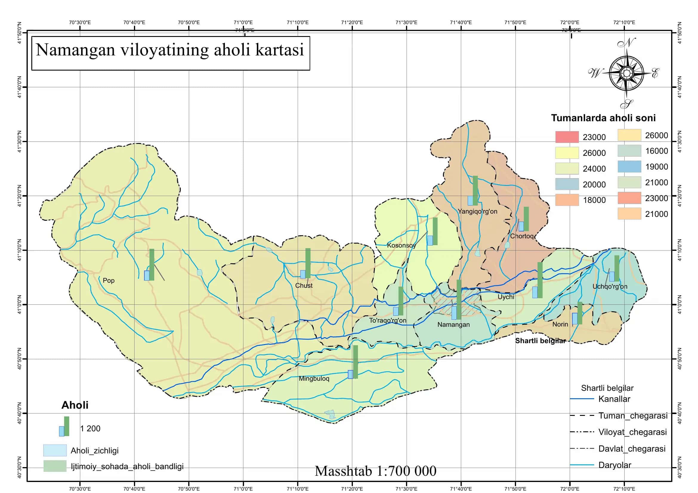 Namangan viloyatining aholi kartasi