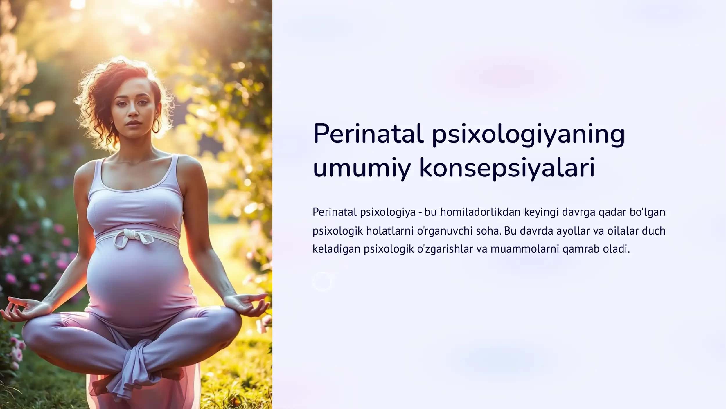 Perinatal psixologiyaning umumiy konsepsiyalari