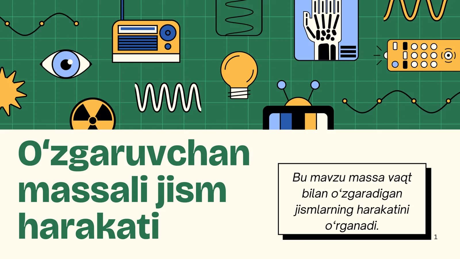 O‘zgaruvchan massali jism harakati