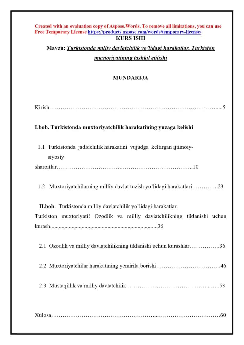 Turkistonda milliy davlatchilik yo’lidagi harakatlar. Turkiston  muxtoriyatining tashkil etilishi