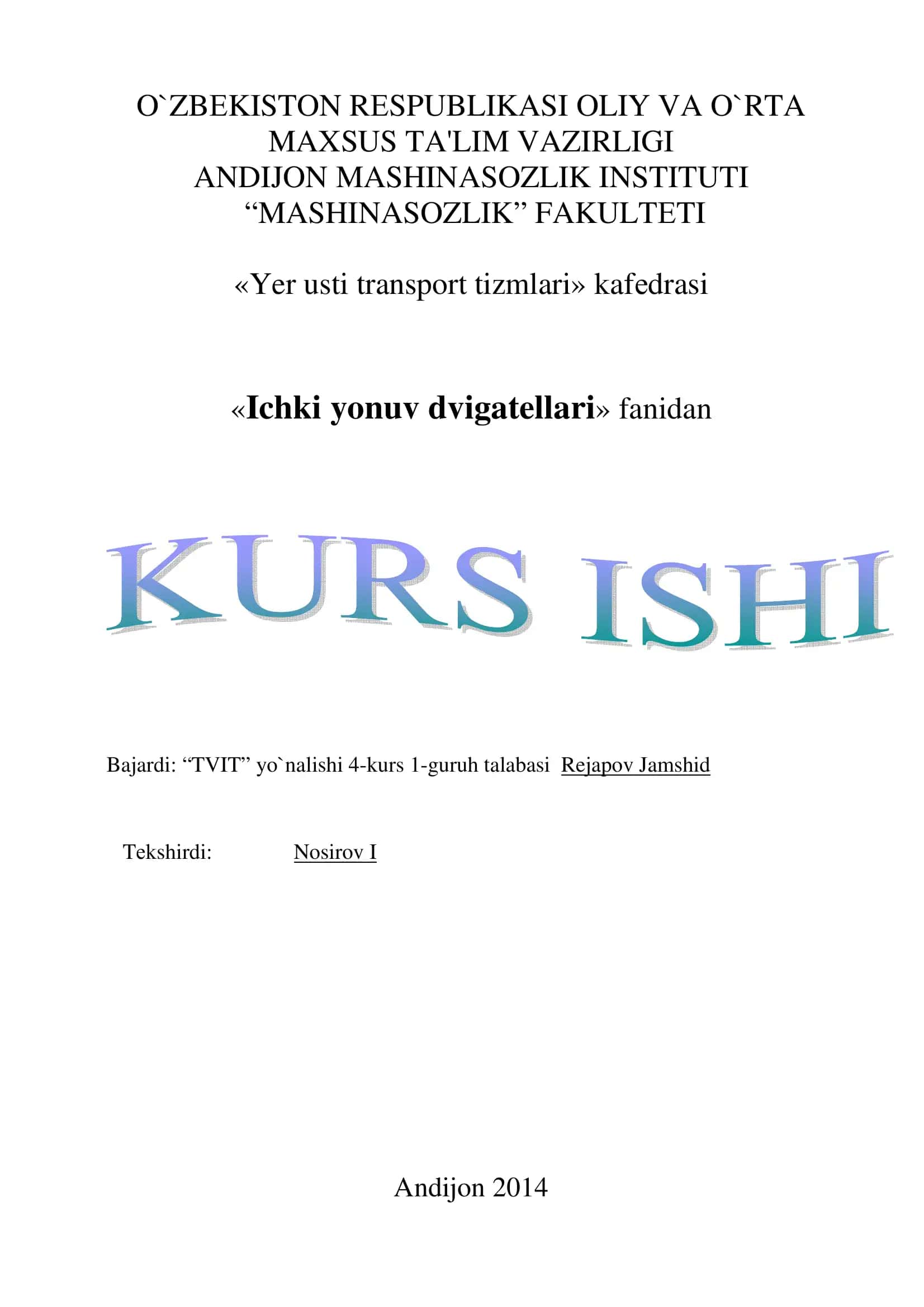 TVIT kursi loyihasi