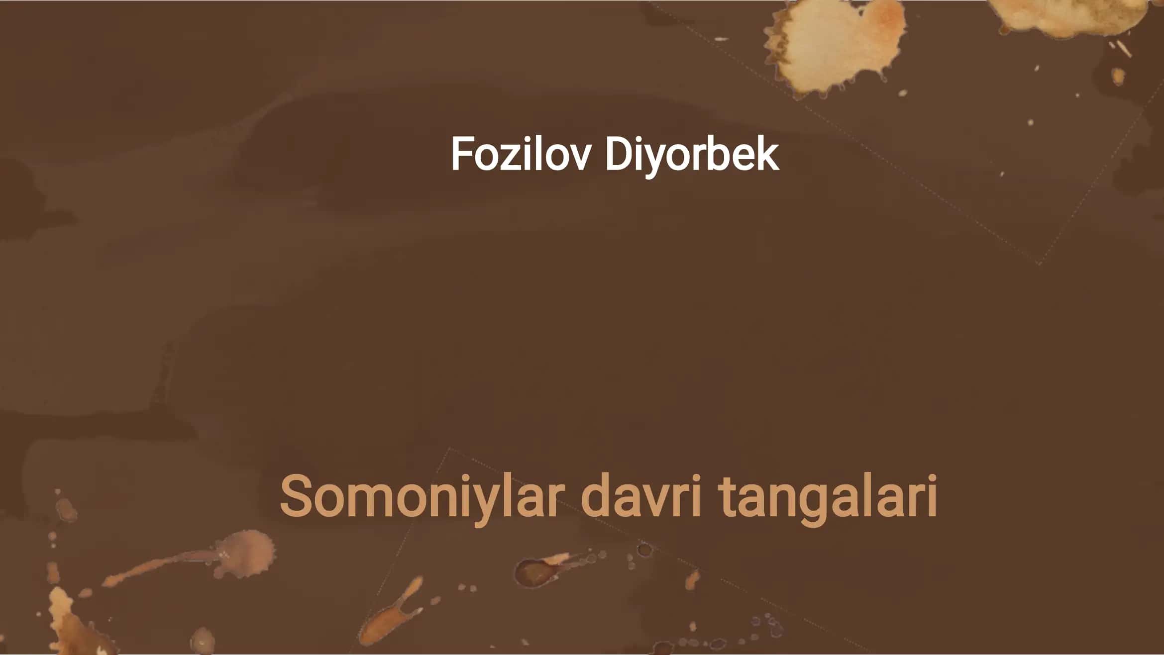 Somoniylar davri tangalari