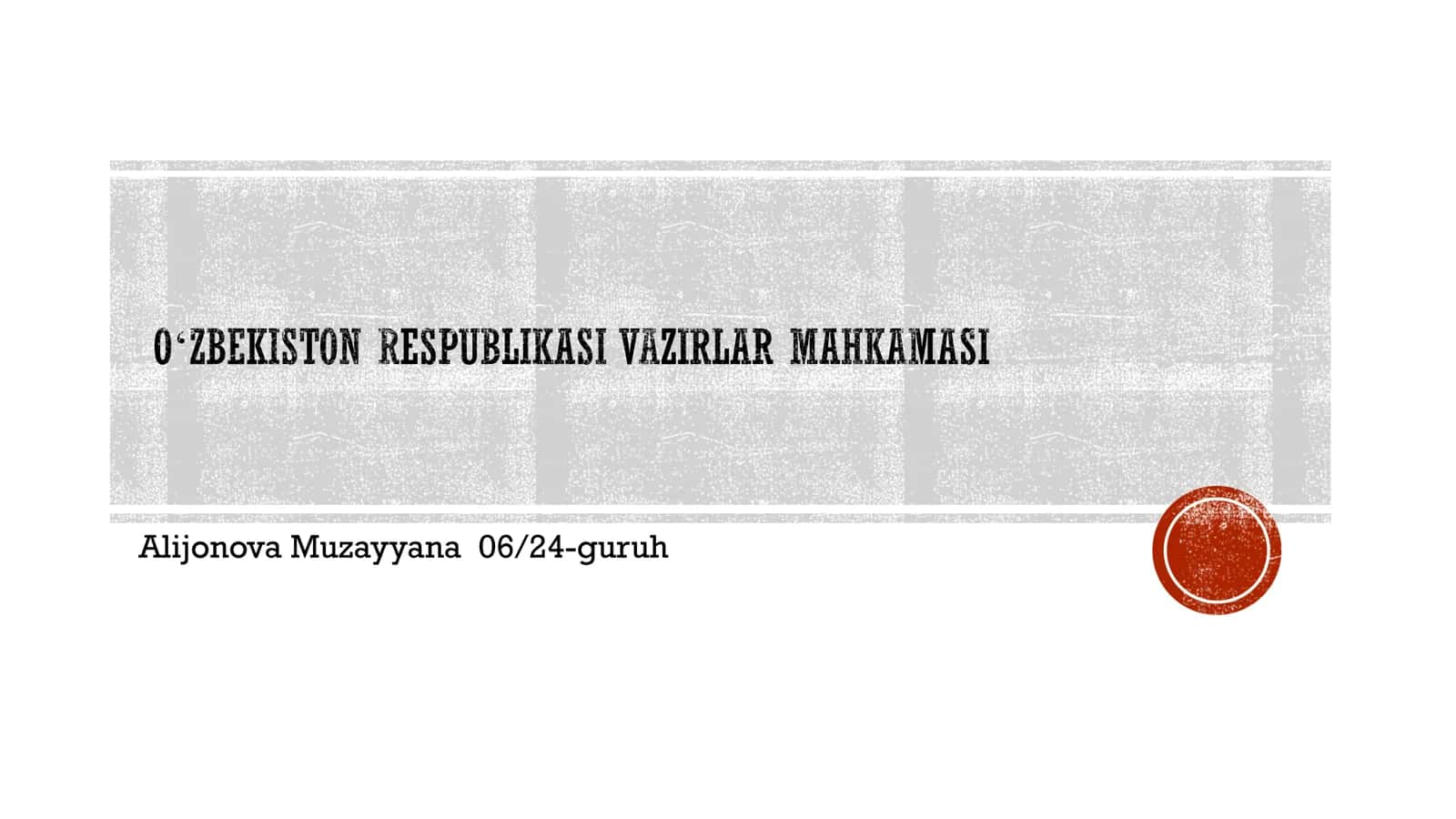 Vazirlar Mahkamasi