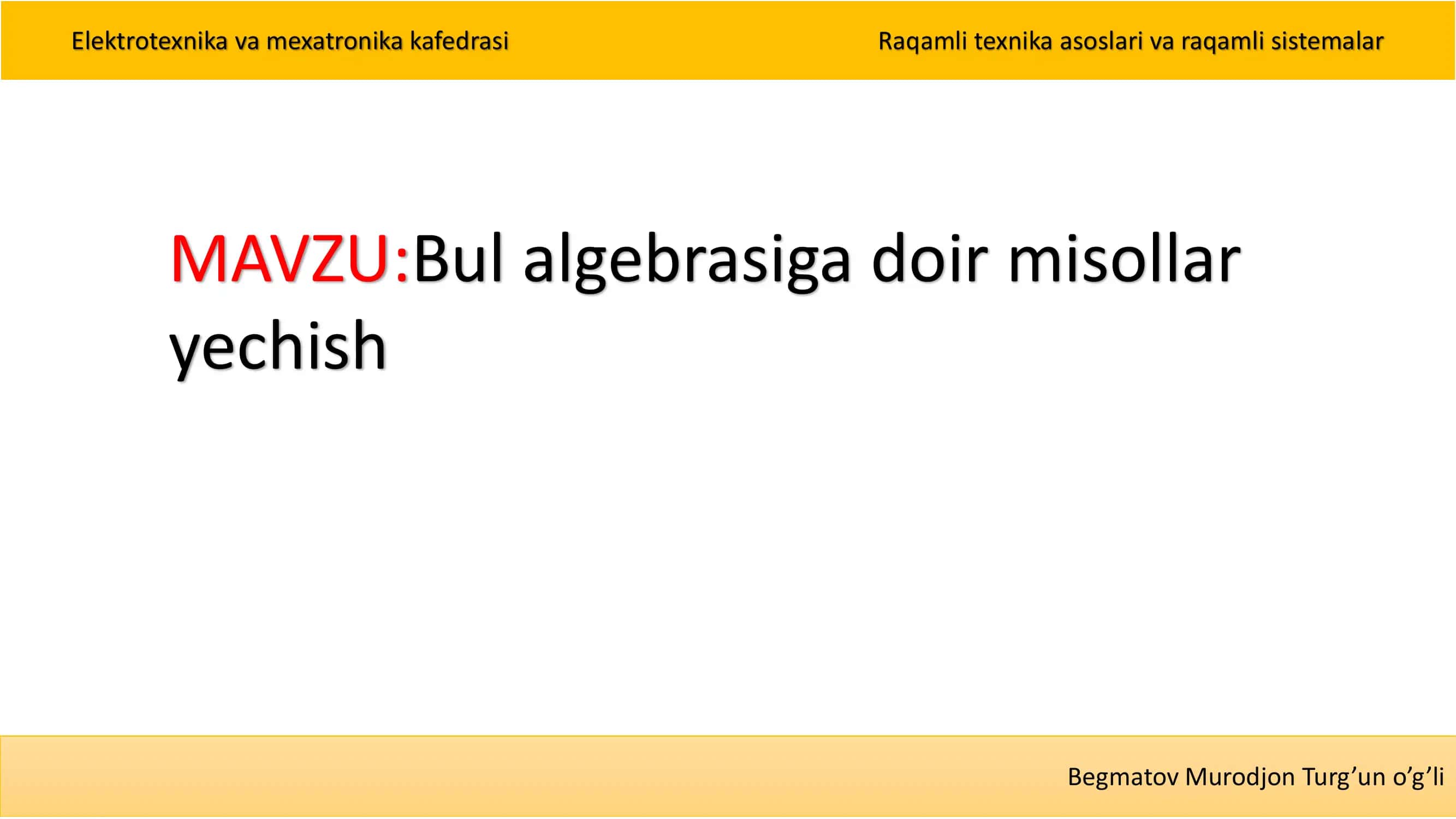 Bul algebrasi