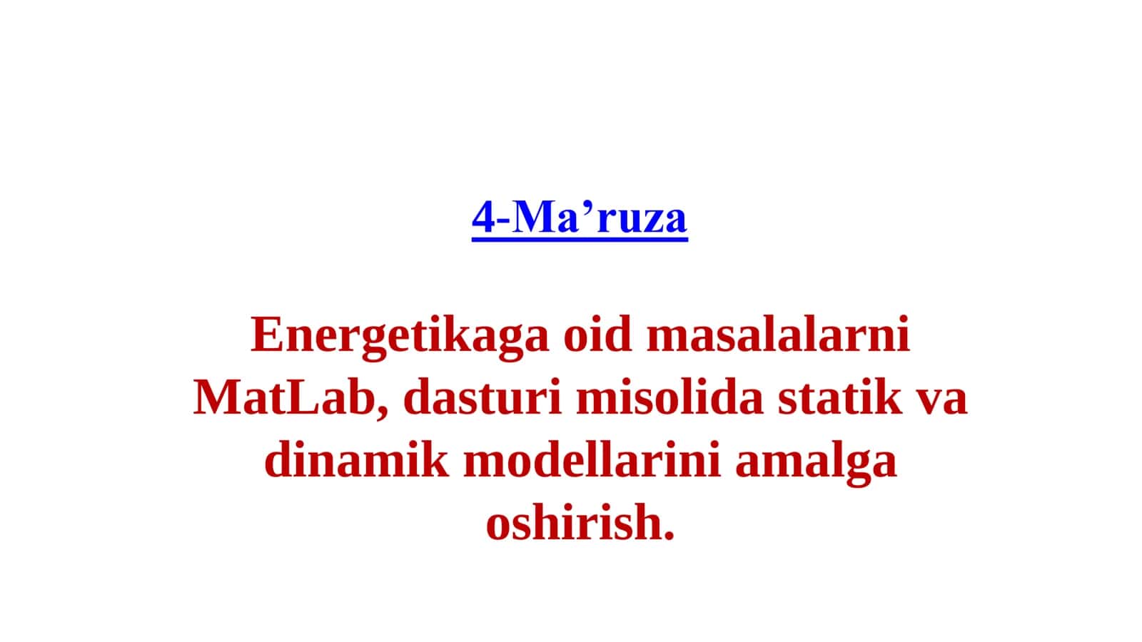 MATLAB dasturi