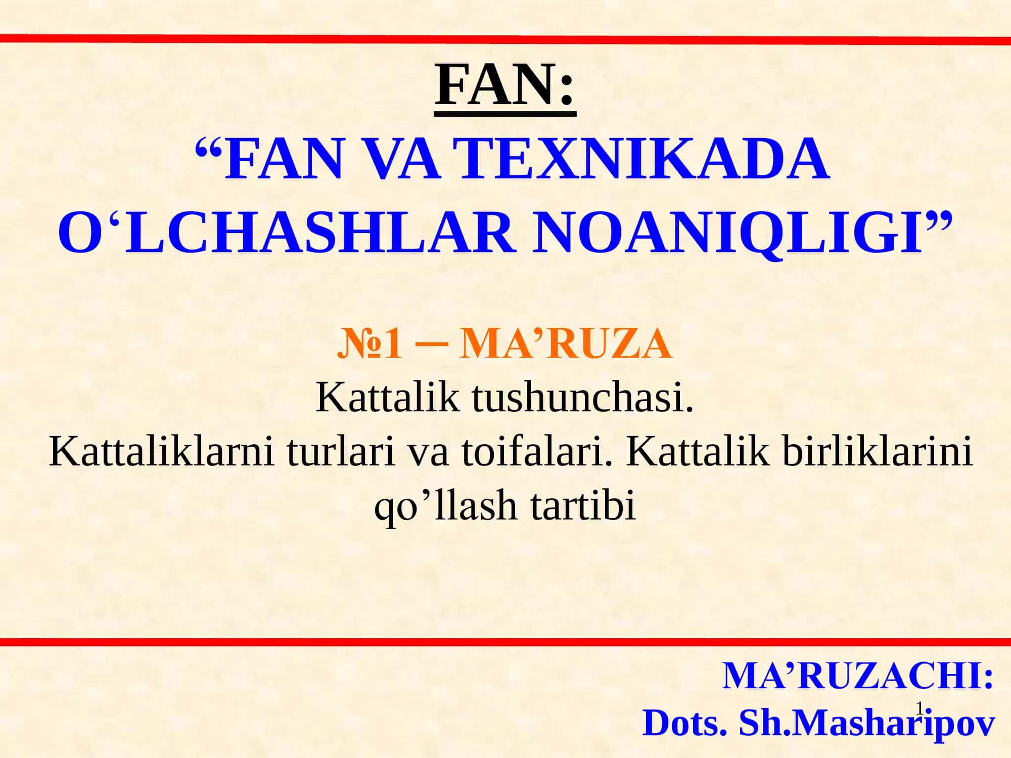 Kattalik birliklarini qo‘llash to‘g‘risida