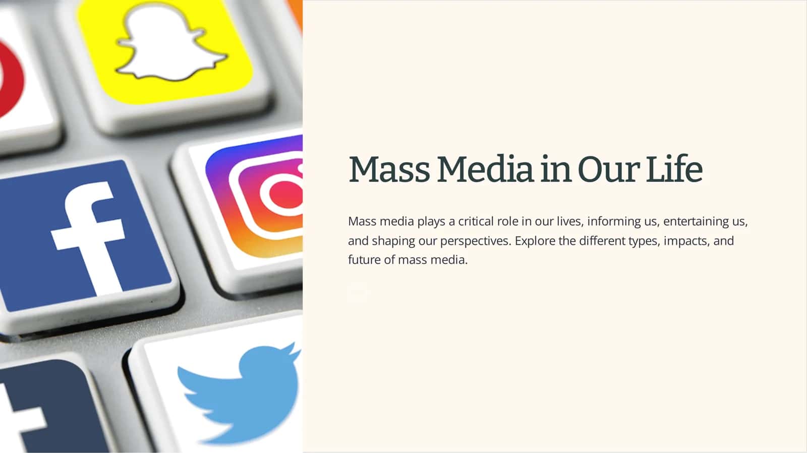 Mass Media in Our Life