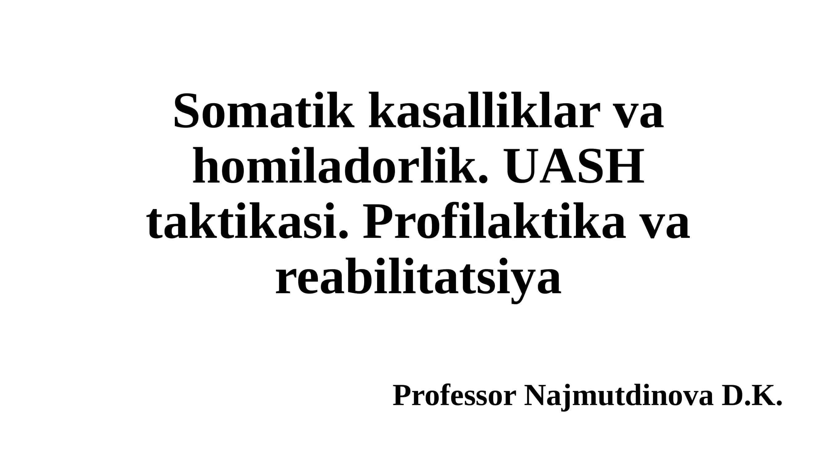 Anemiya tufayli homiladorlik va tug`ruq asoratlari