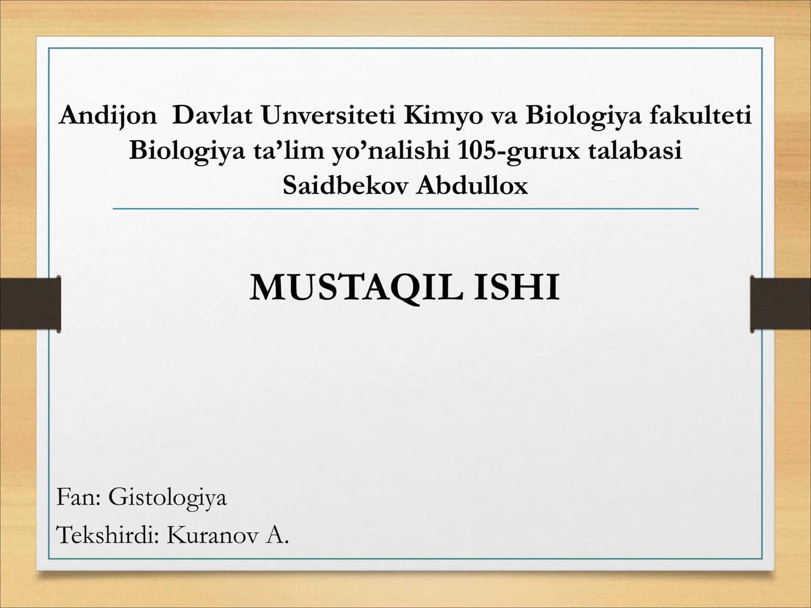Gistologiya