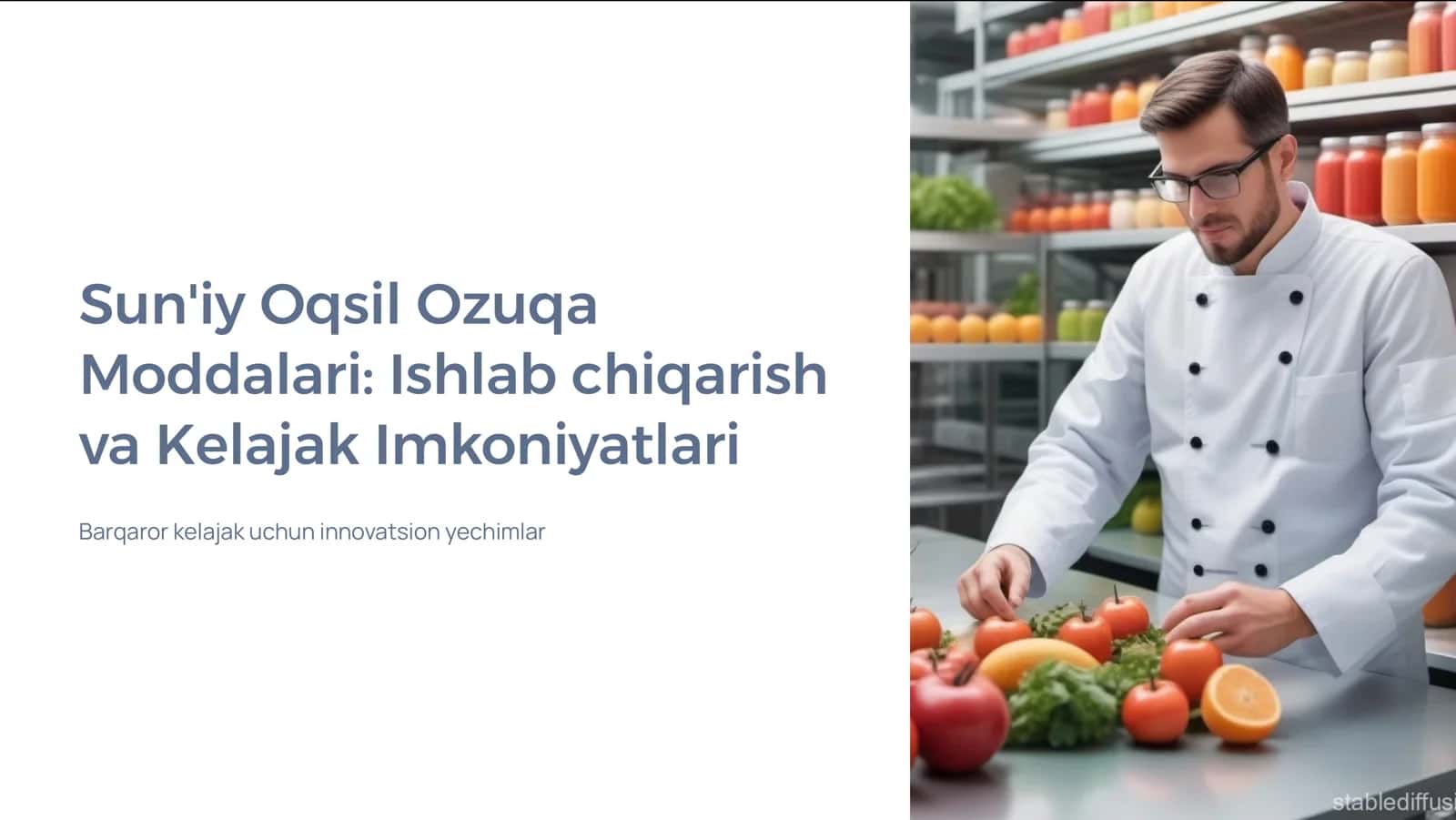 Sun'iy Oqsil Ozuqa Moddalari: Ishlab chiqarish va Kelajak Imkoniyatlari
