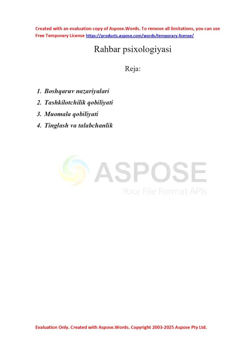 Rahbarlik psixologiyasi