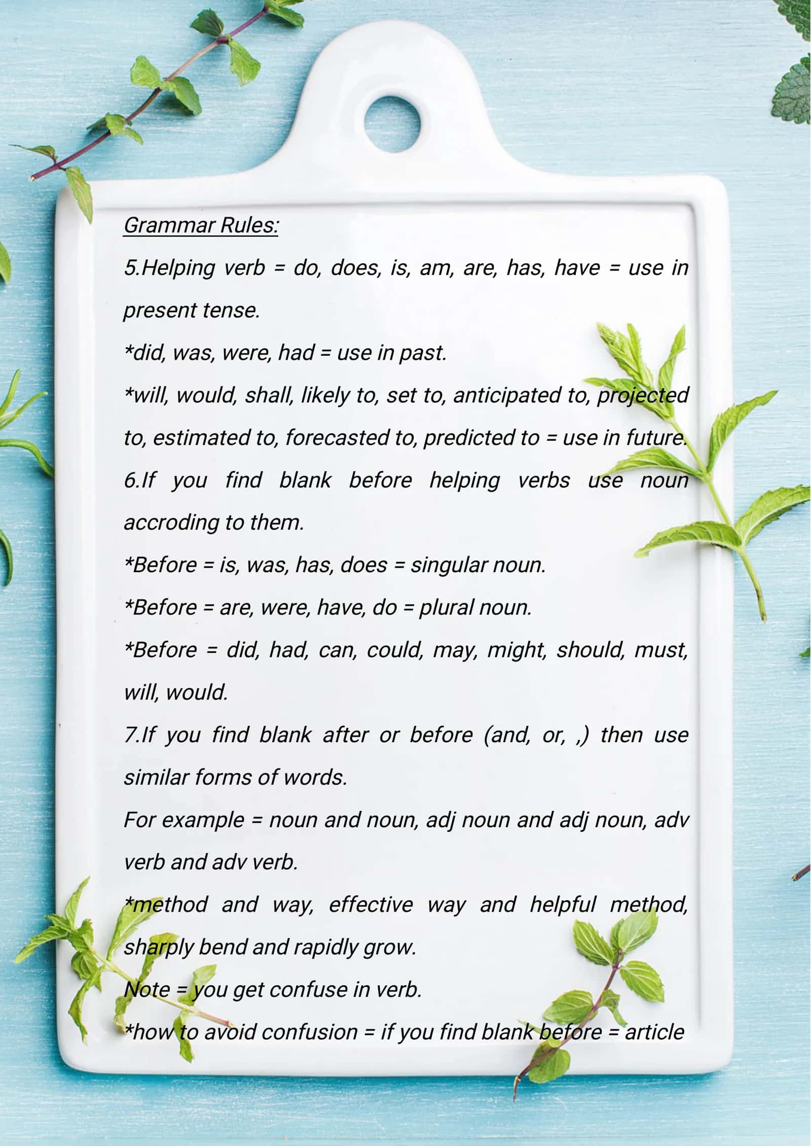 INGLIZ TILI-Grammar Rules, Vocabulary Points, Collocations