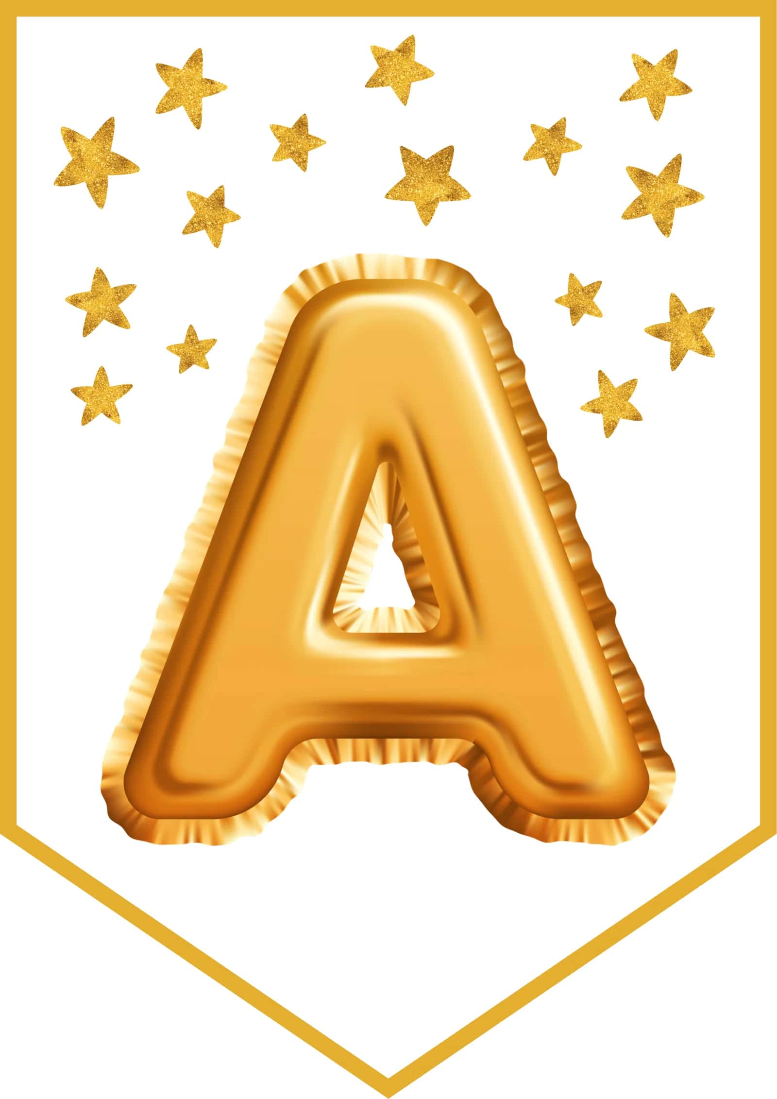 Alfabit Harflar Tilla Gold Balloons Letter Alphabet gold