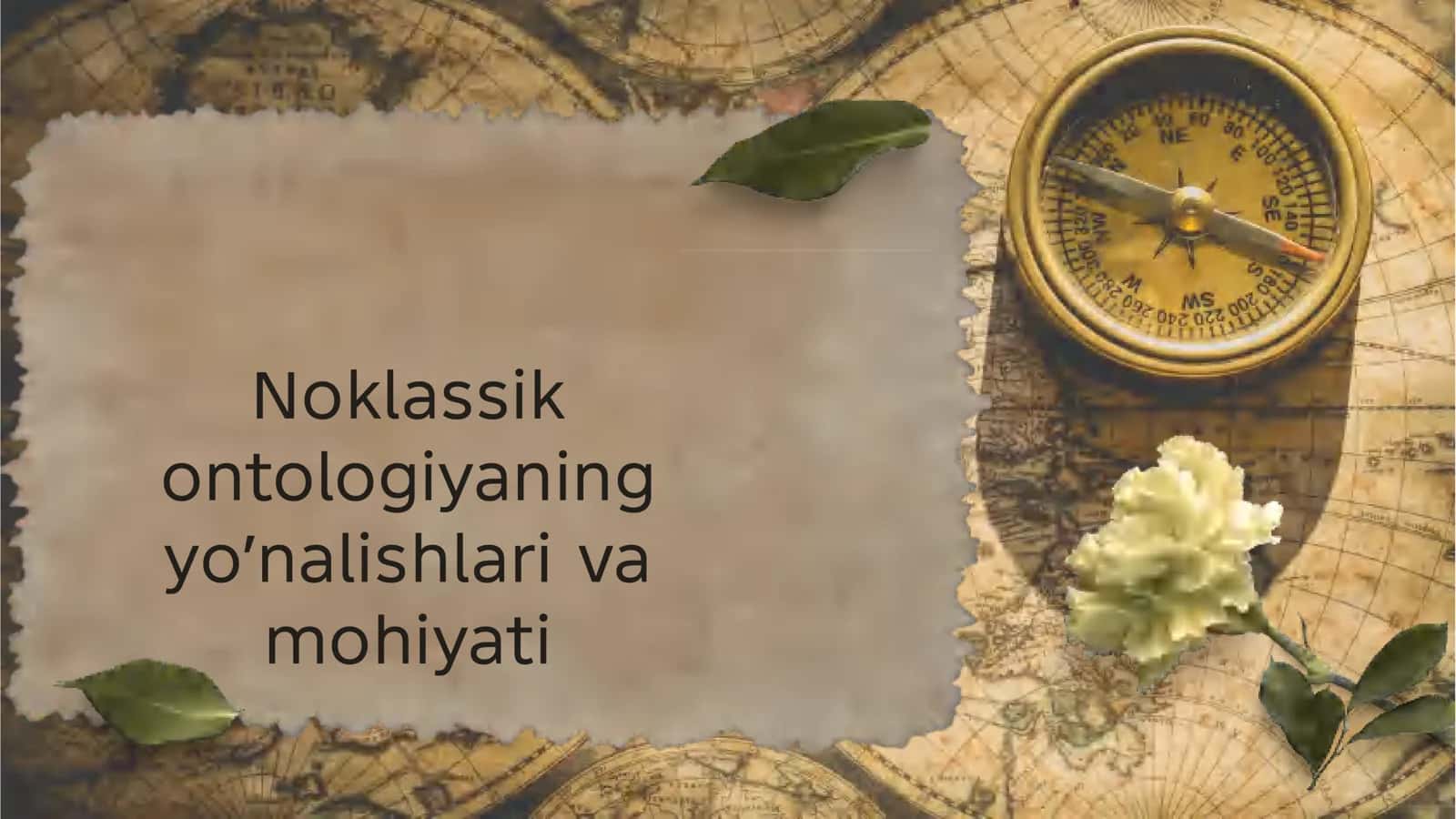 Noklassik ontologiyaning yo’nalishlari va mohiyati