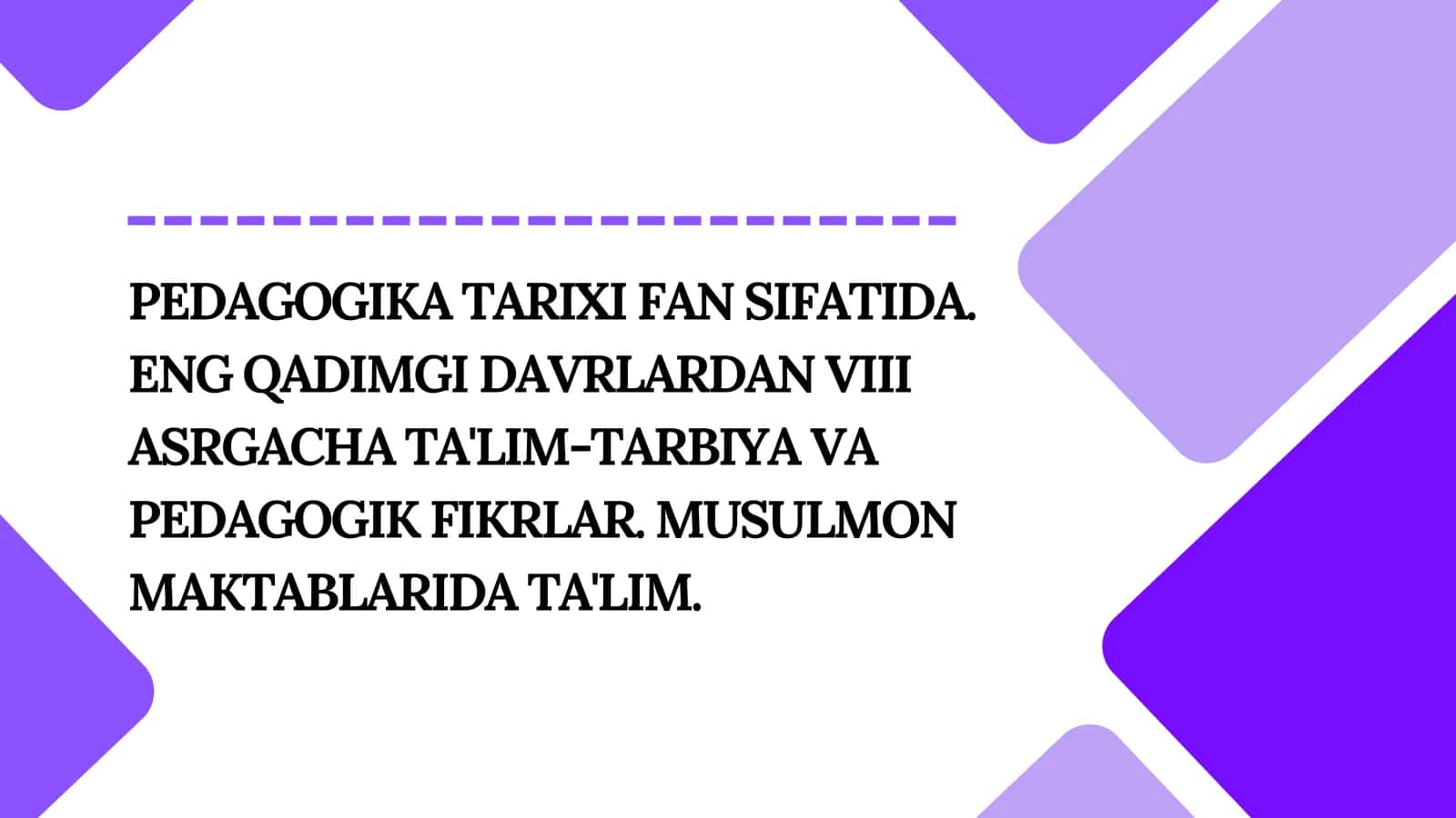 pedagogika tarixi fan sifatida
