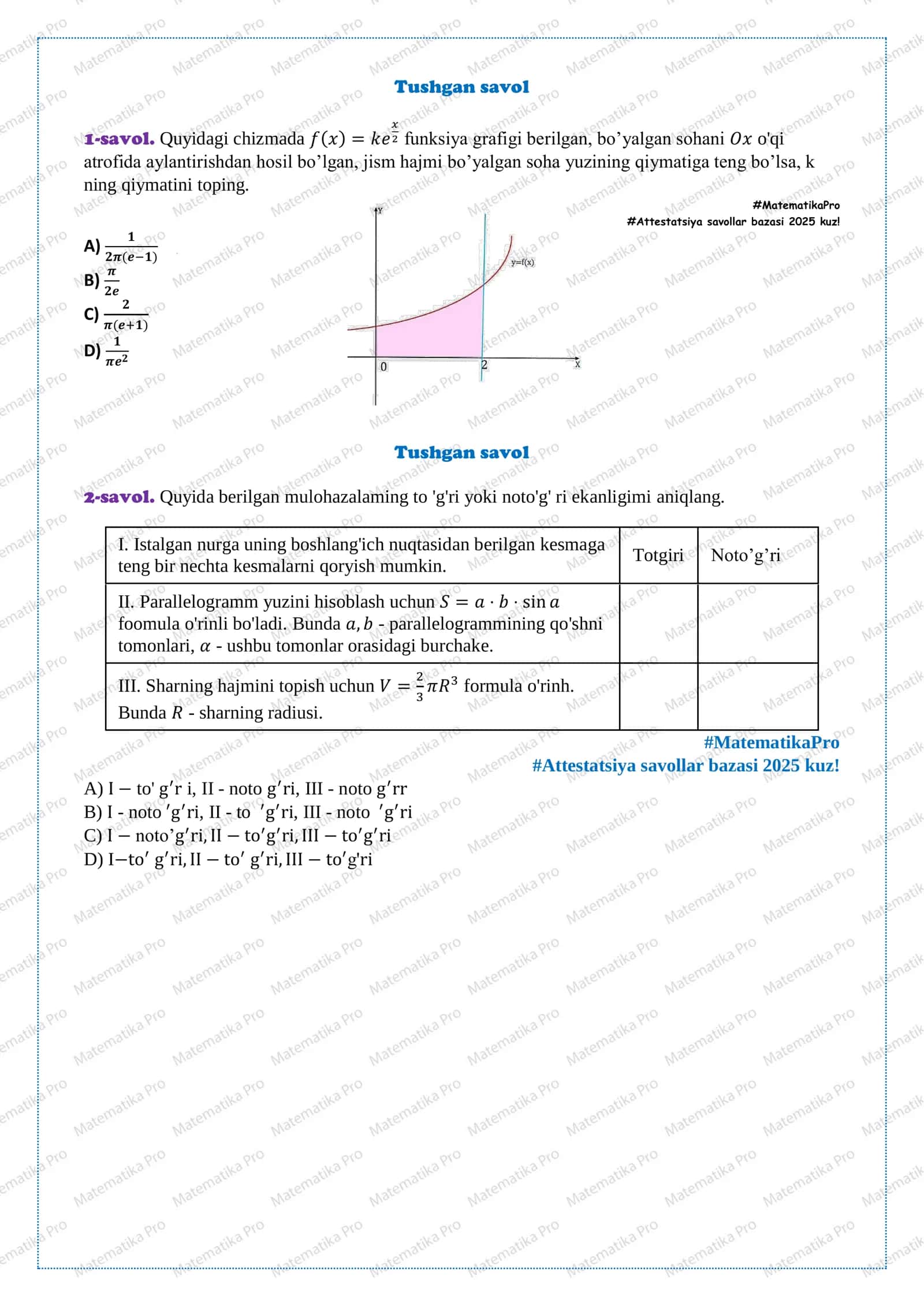 Test Matematika