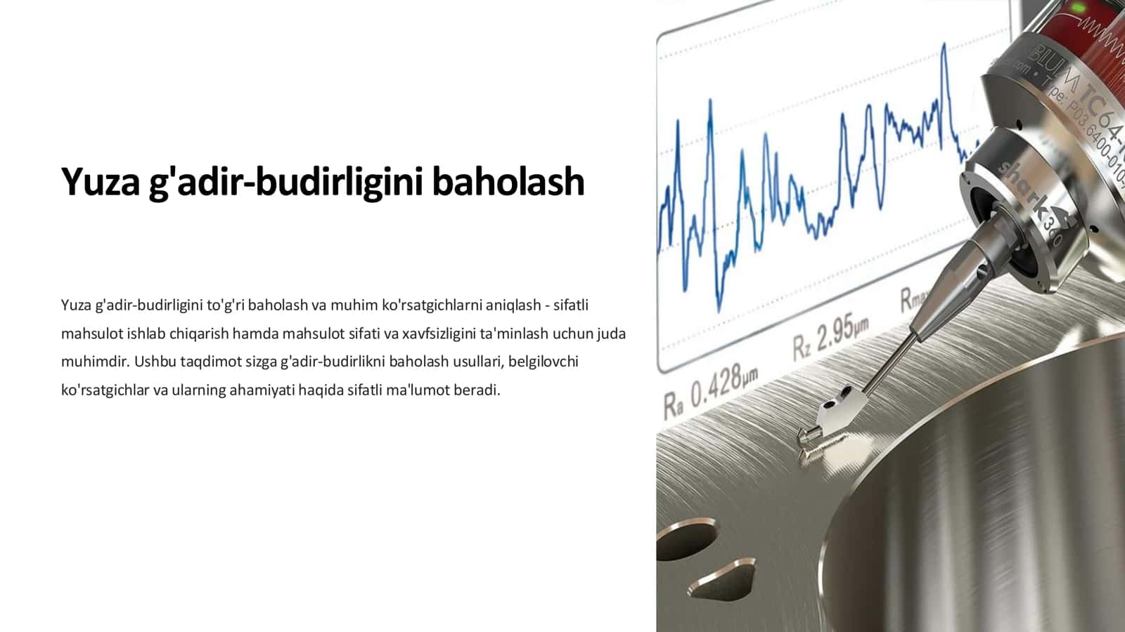 Yuza g'adir-budirligini baholash