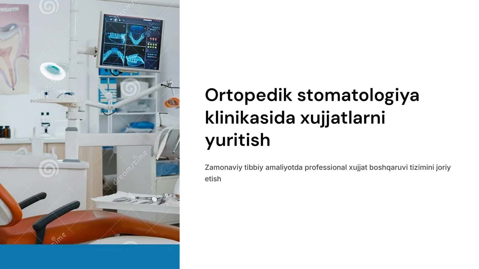 Ortopedik stomatologiya klikasida xujjatlarni yuritish.