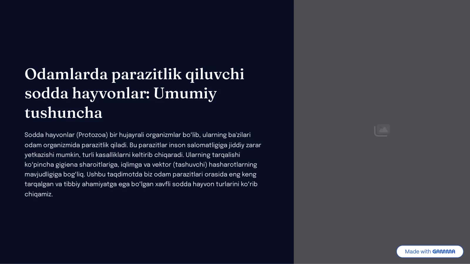 Odamlarda parazitlik qiluvchi sodda xayvonlar: xivchinlilar odam parazitlari: tripanosomalar, leyshmaniyalar, trixomonodalar, lyambliyalar