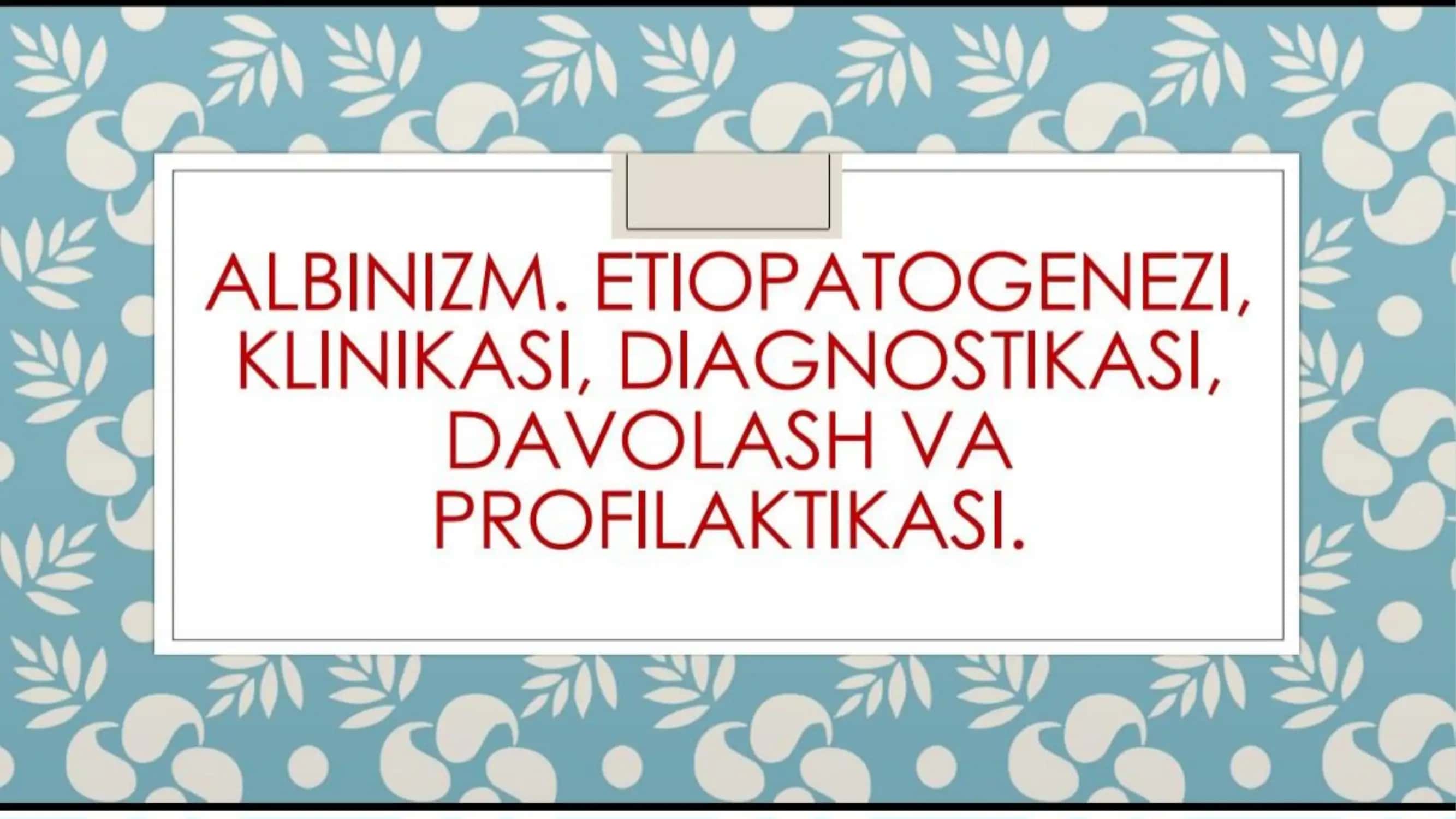 Albinizm