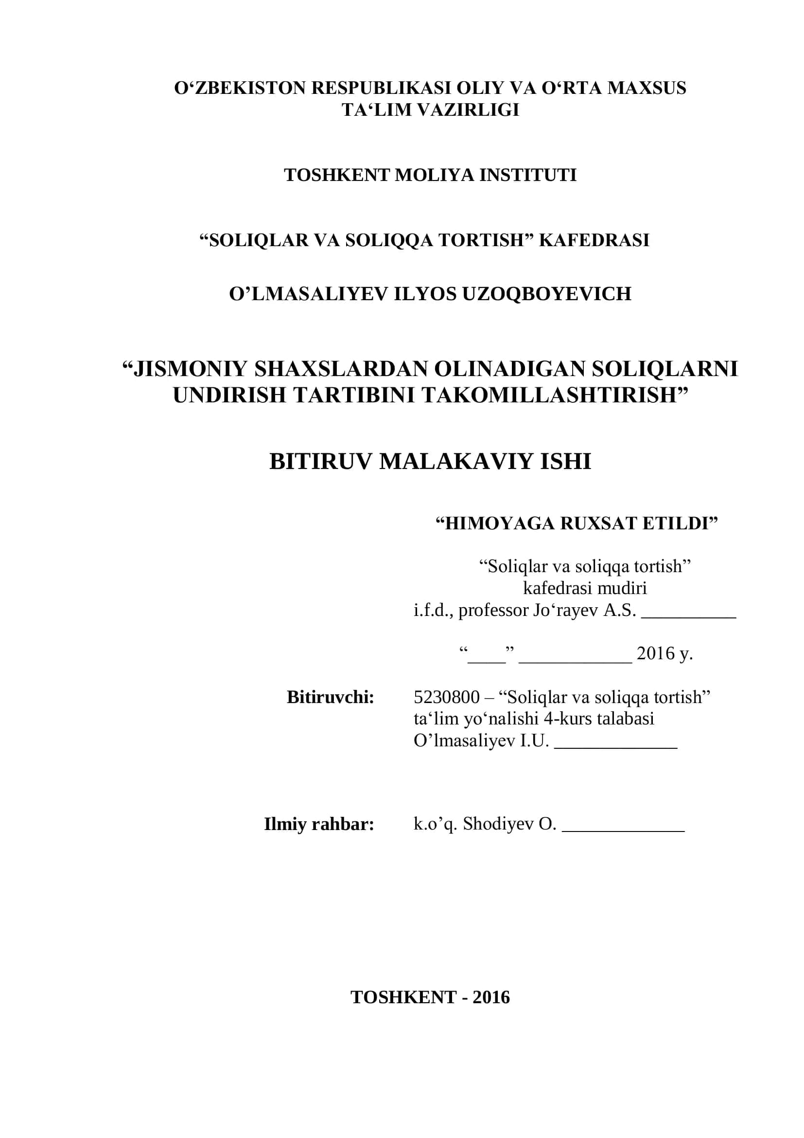 SOLIQLAR VA SOLIQQA TORTISH