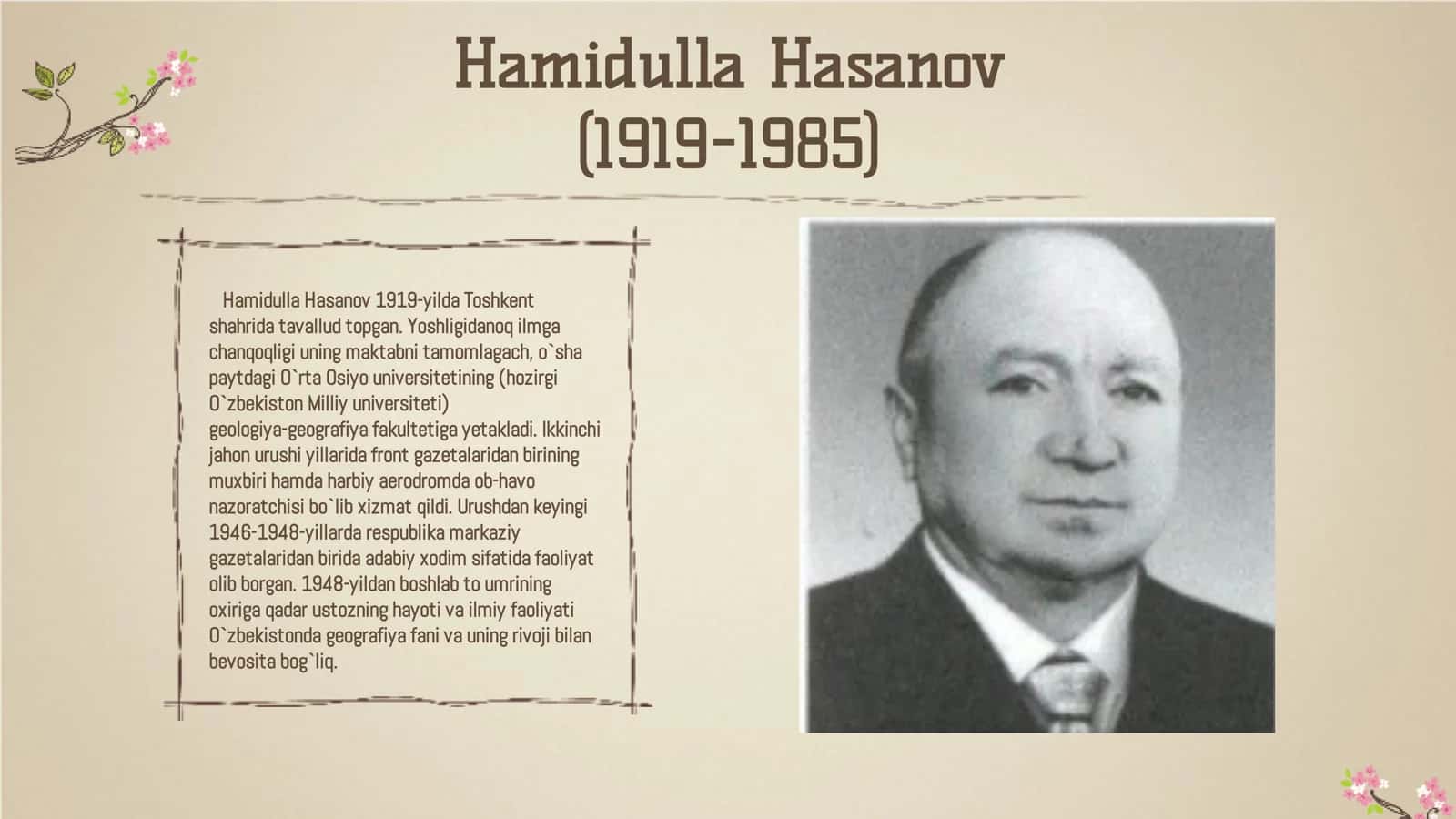 Hamidulla Hasanov (1919-1985)