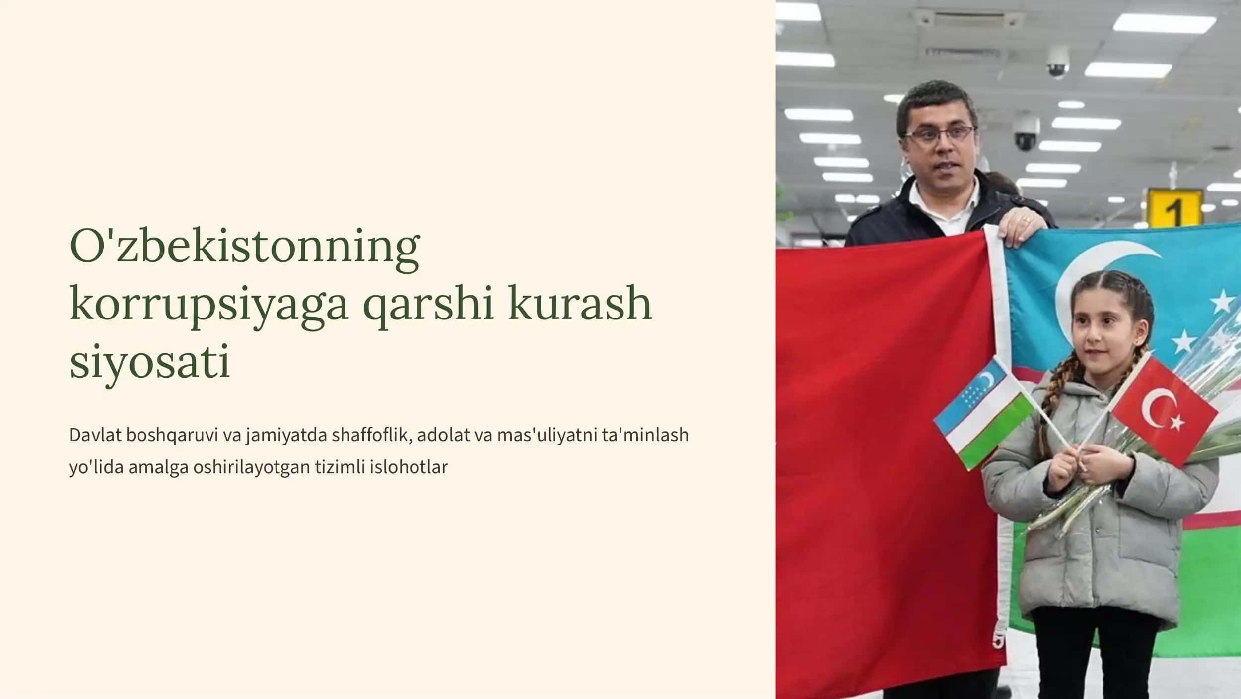 O‘zbekistonning korrupsiyaga qarshi kurash siyosati