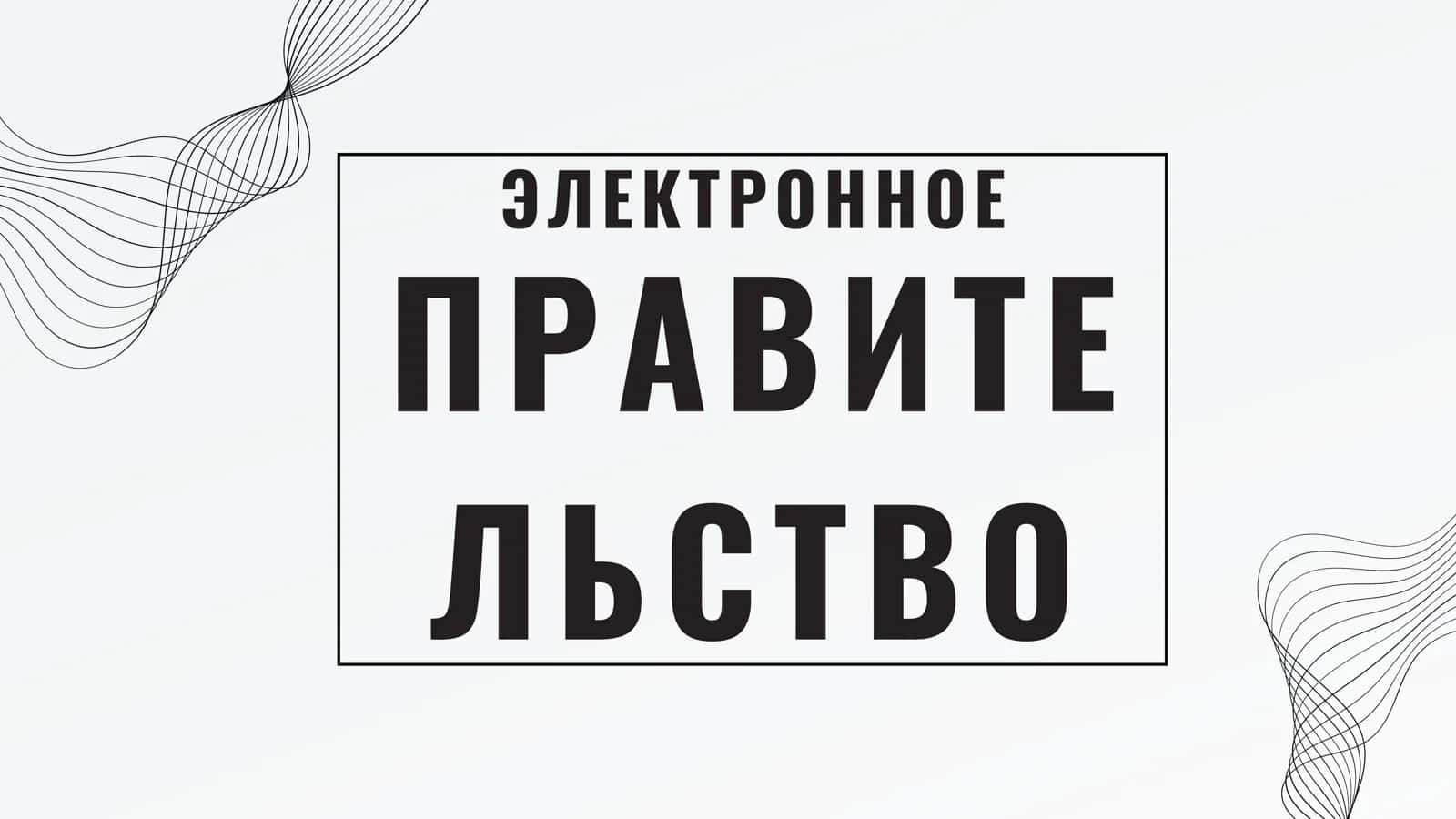 ЭЛЕКТРОННОЕ ПРАВИТЕЛЬСТВО
