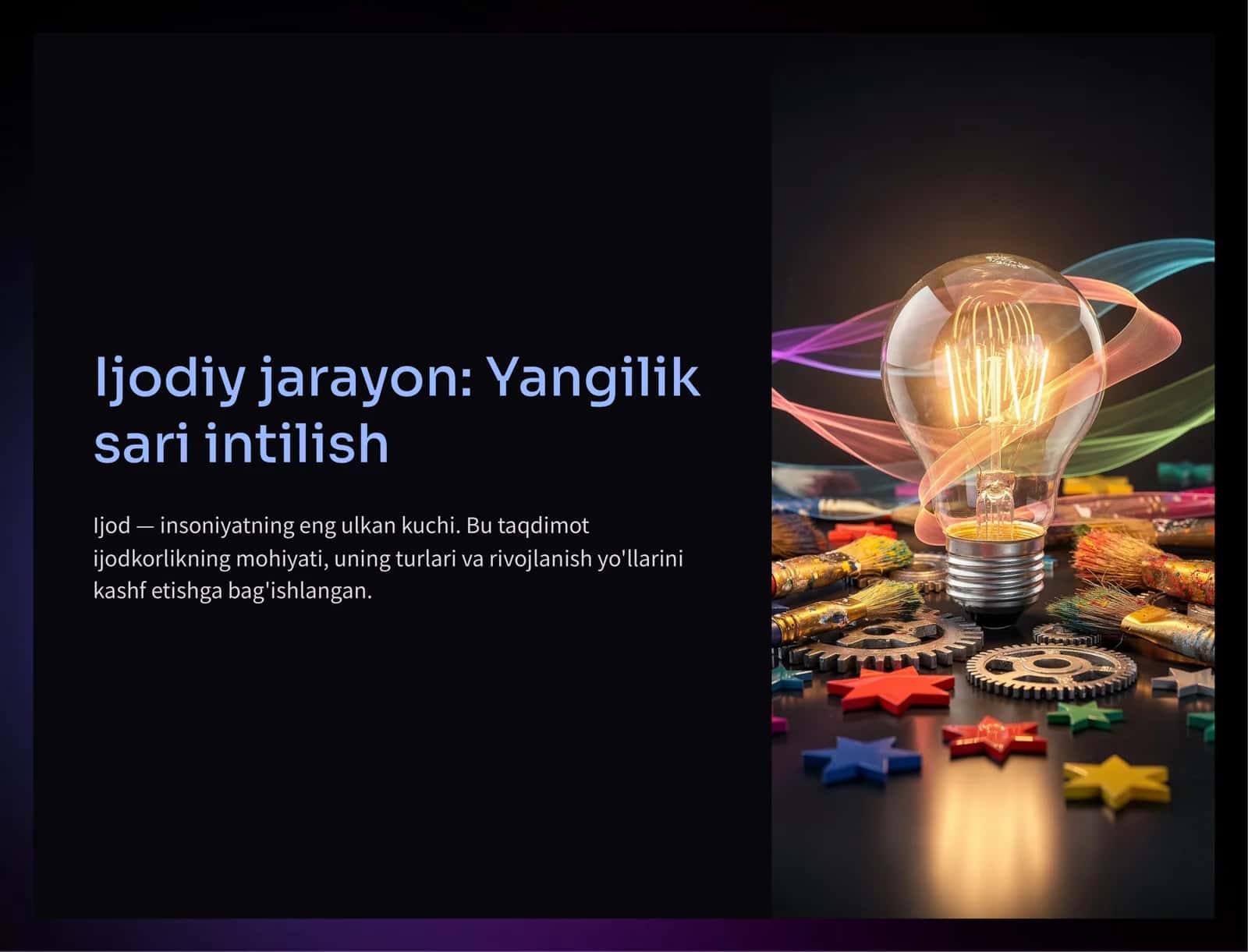 Ijodiy jarayon: Yangilik