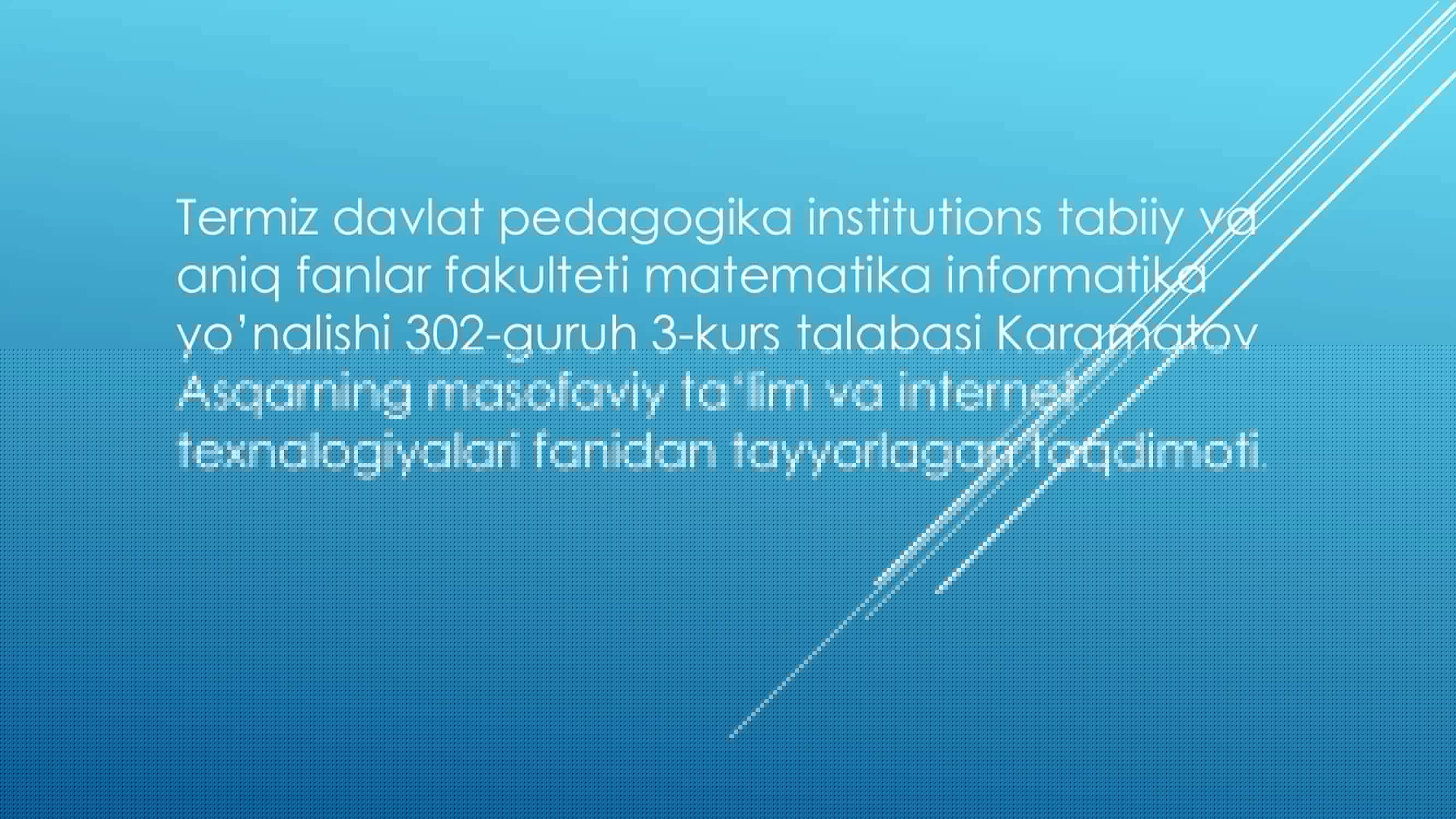 Sun’iy intellekt (SI / AI) kurslari