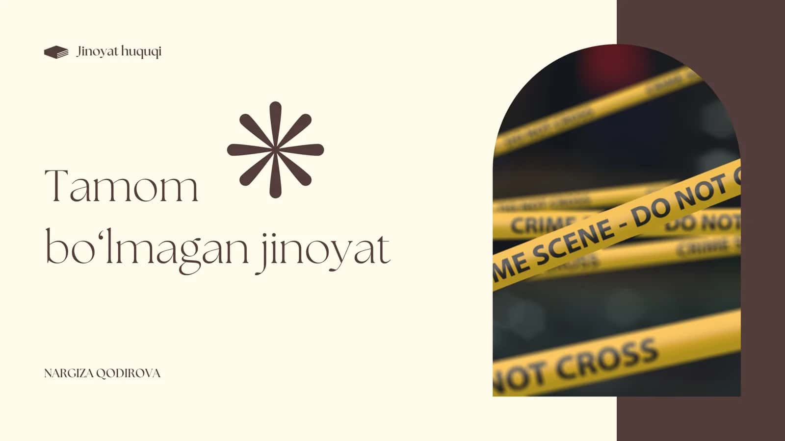 Tamom bo‘lmagan jinoyat