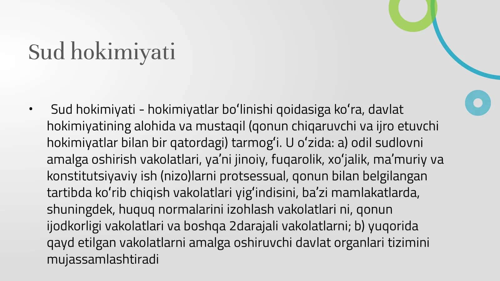 Sud hokimiyati va OAV