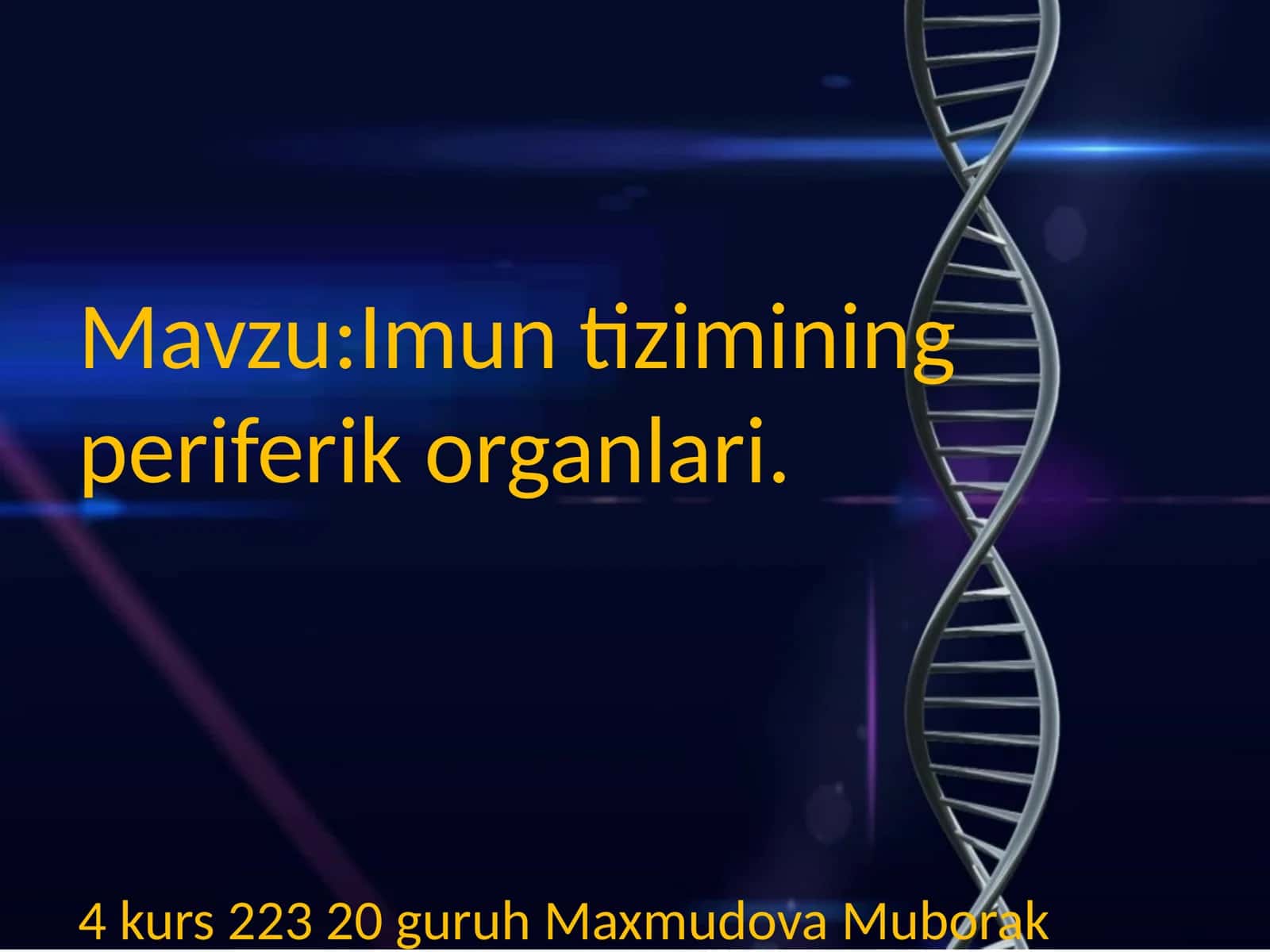 Imun tizimining periferik organlari