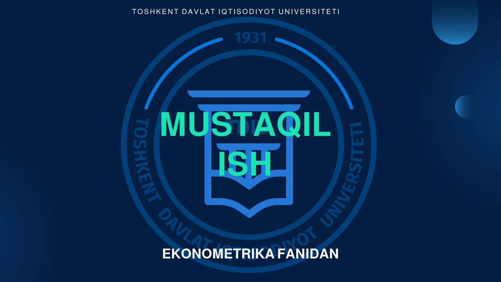 Kichik biznes va xususiy biznes subyektlari faoliyatini tahlil qilishda ekonometrik modellardan foydalanish
