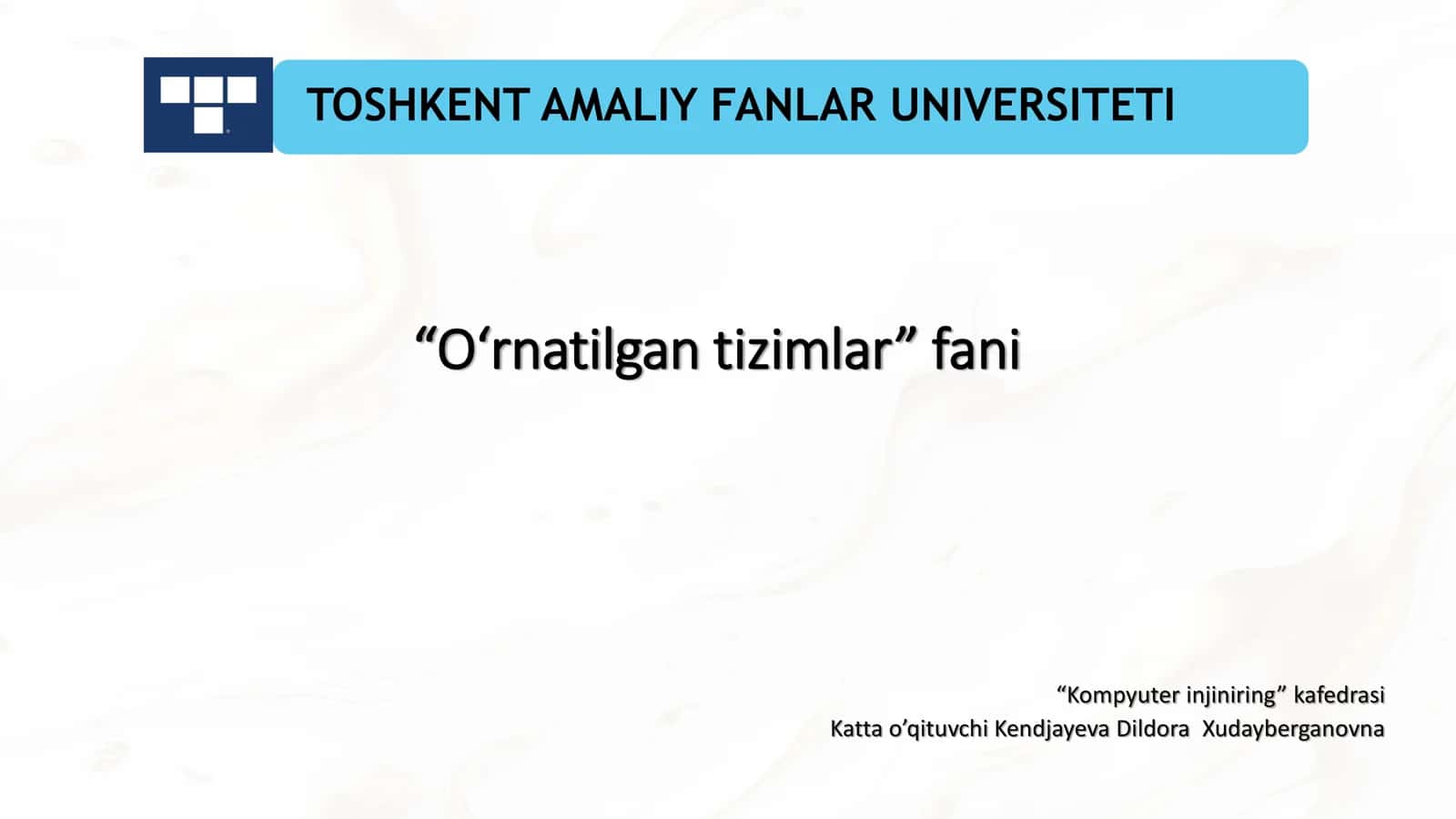 O‘rnatilgan tizimlar