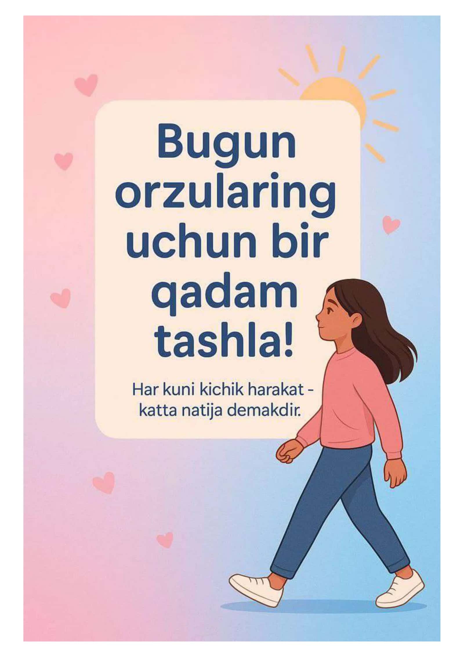 Plakat | Orzularing uchun bir qandam tashla