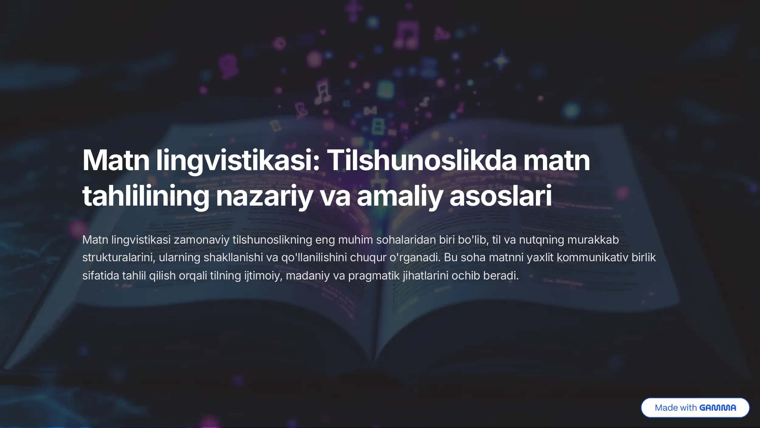 Matn lingvistikasi