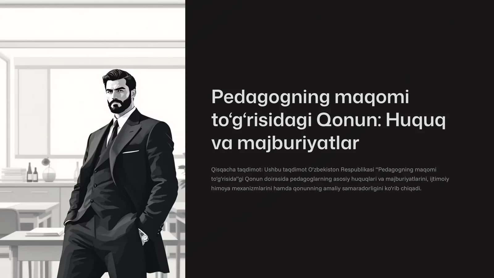 Pedagogning maqomi to'g'risidagi Qonun Huquq va majburiyatlar