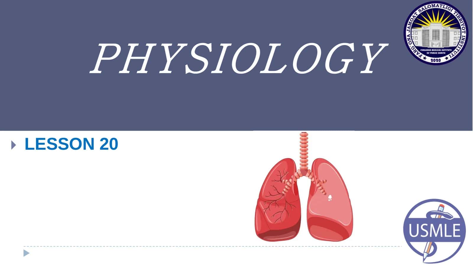 Physiology Lesson 20
