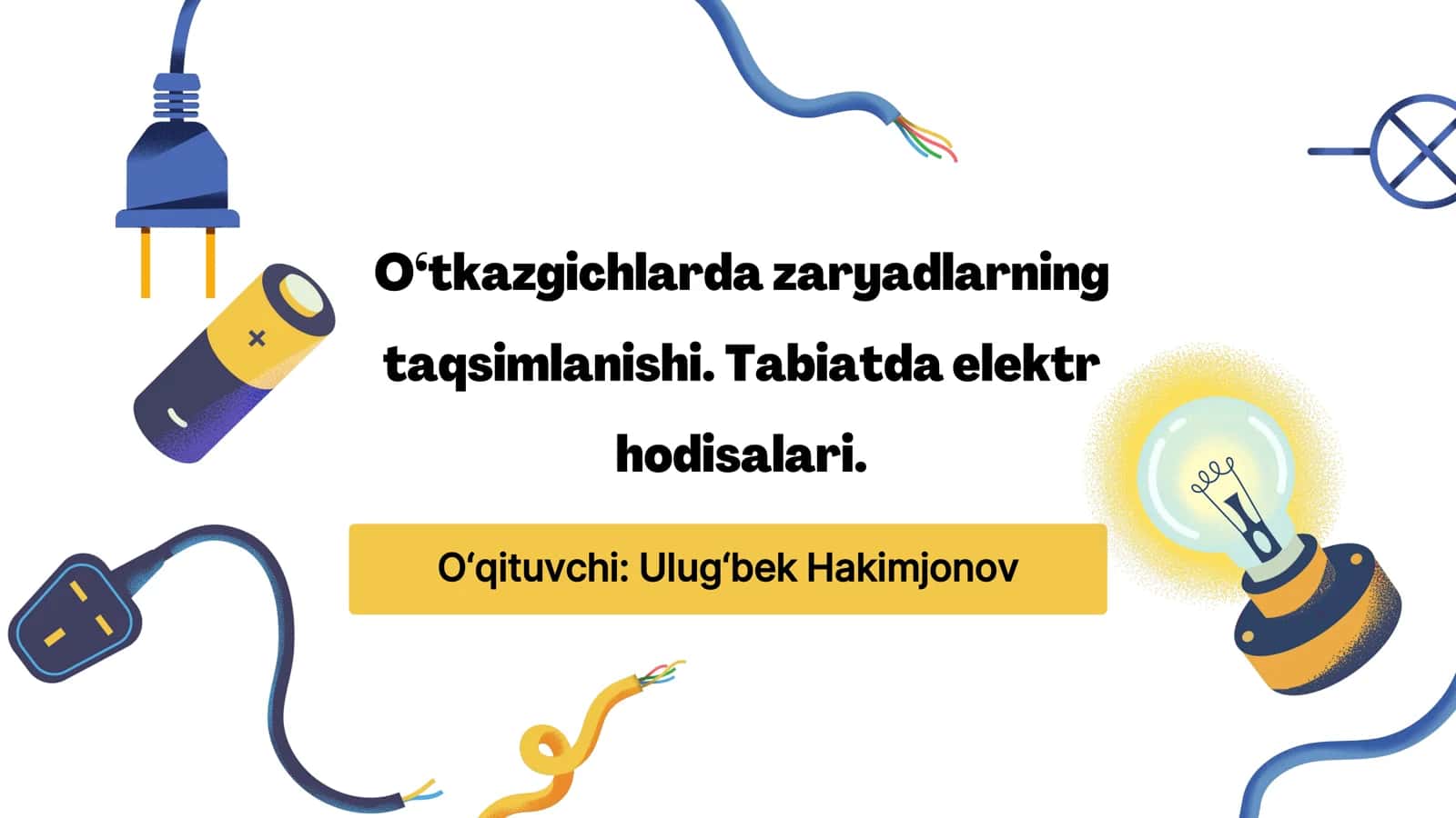 Metall sharga musbat zaryad berildi