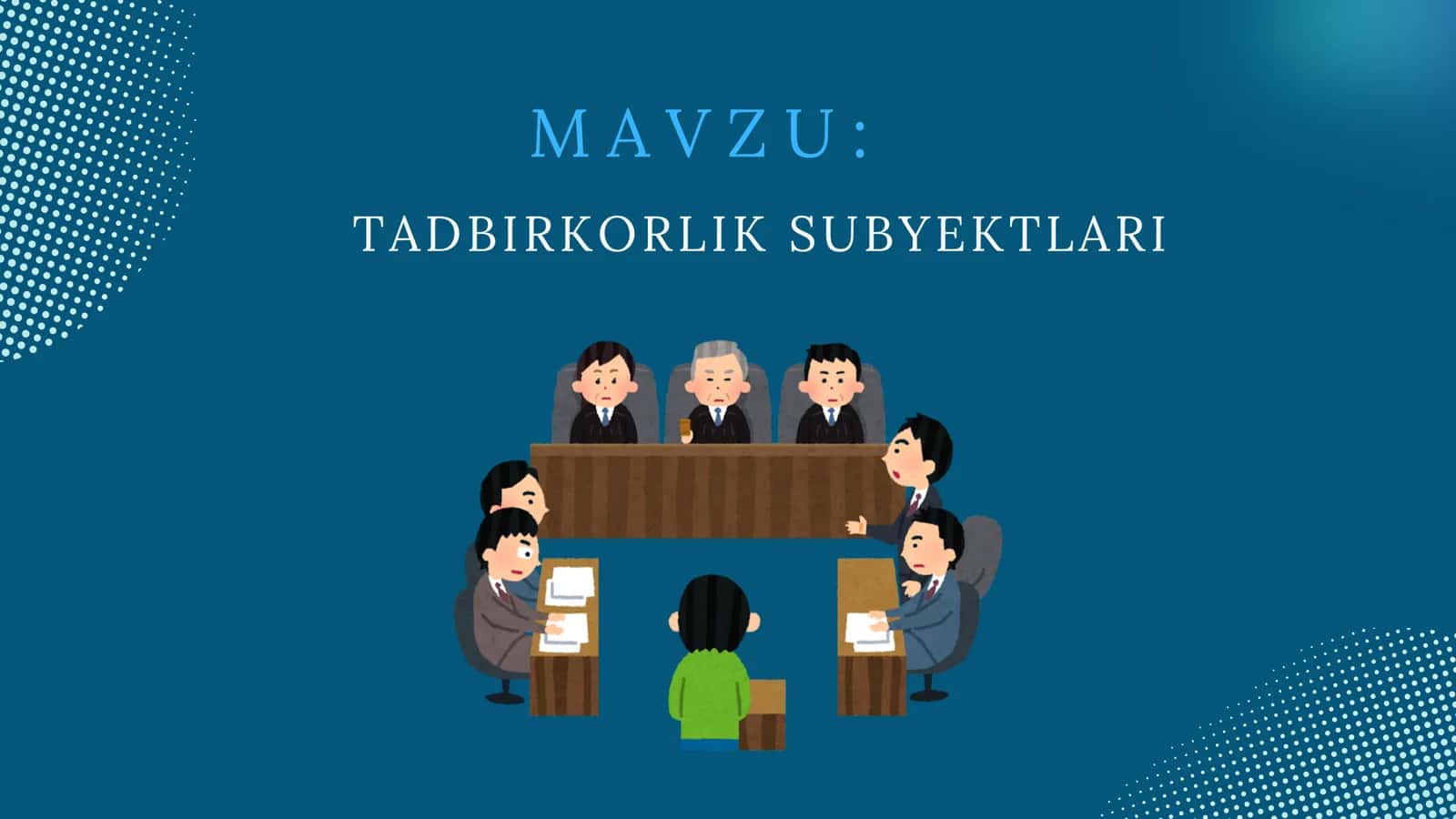 Tadbirkorlik subyektlari