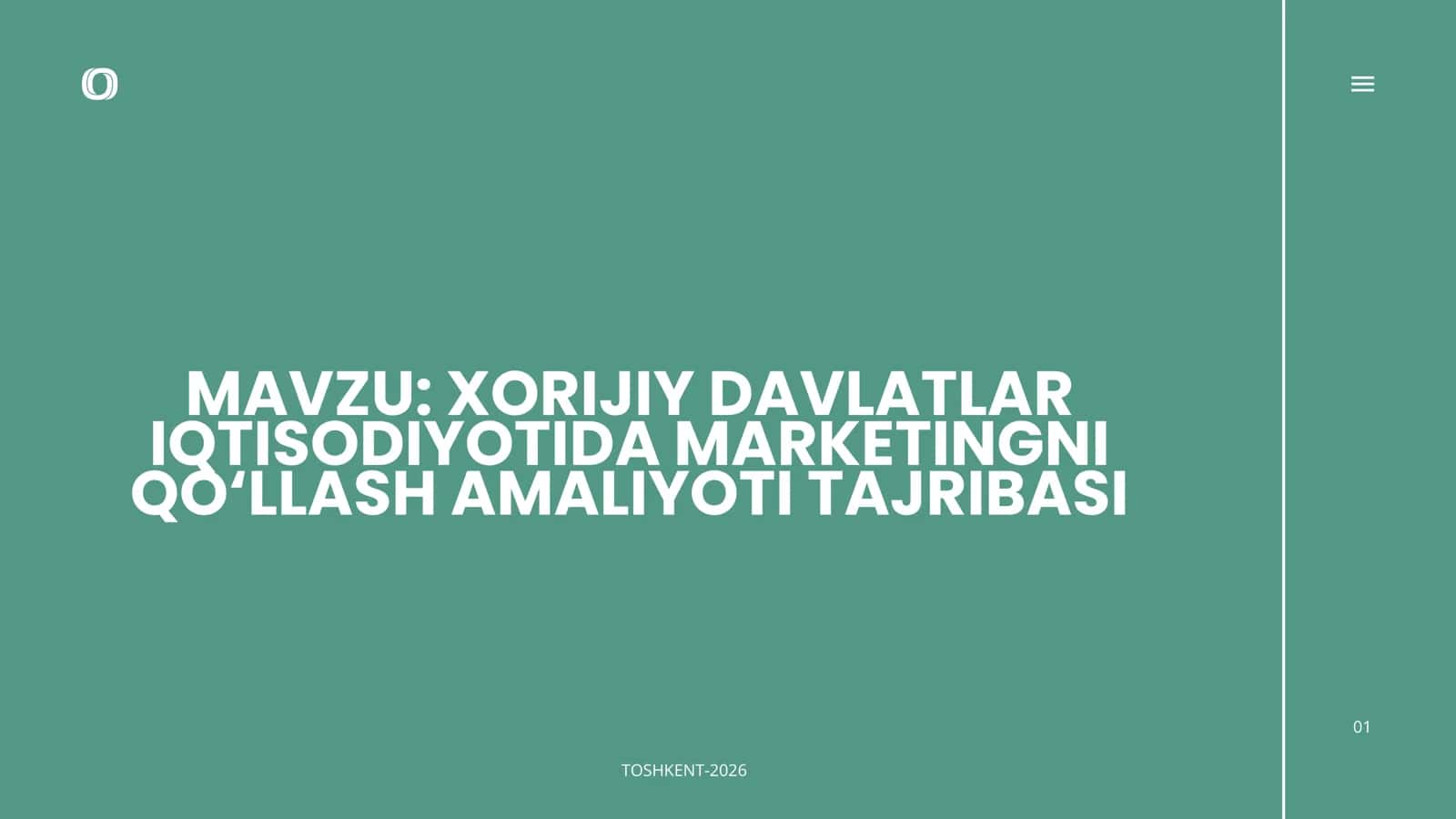 Xorijiy davlatlar iqtisodiyotida marketingni qo'llash amaliyoti tajribasi