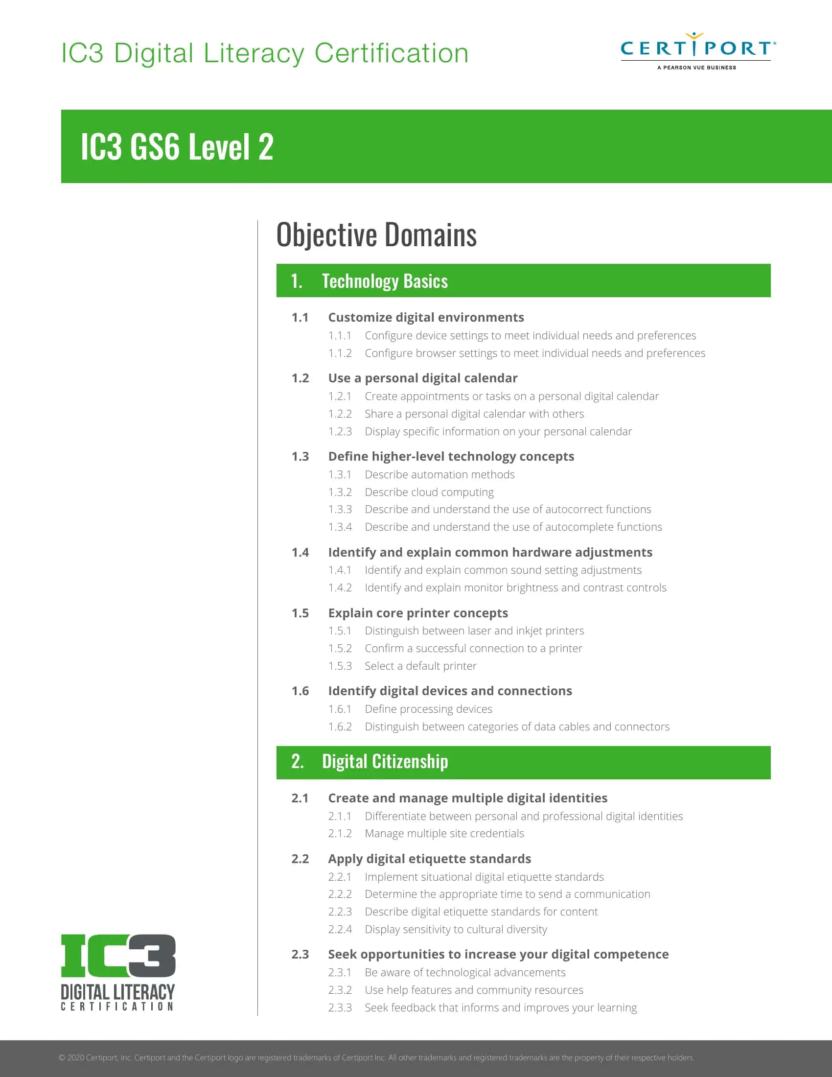 IC3 GS6 Level 2