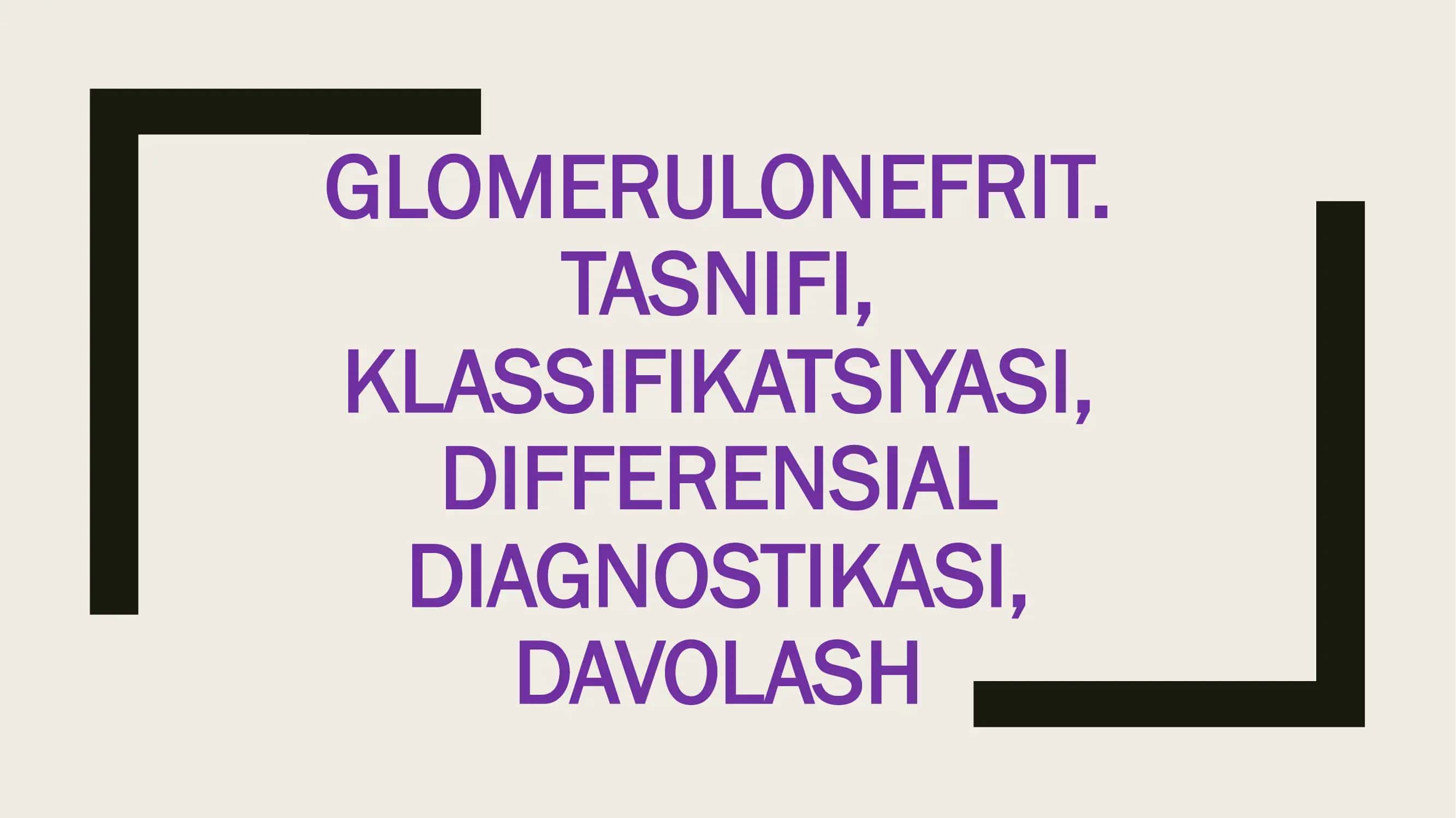 Glomerulonefrit