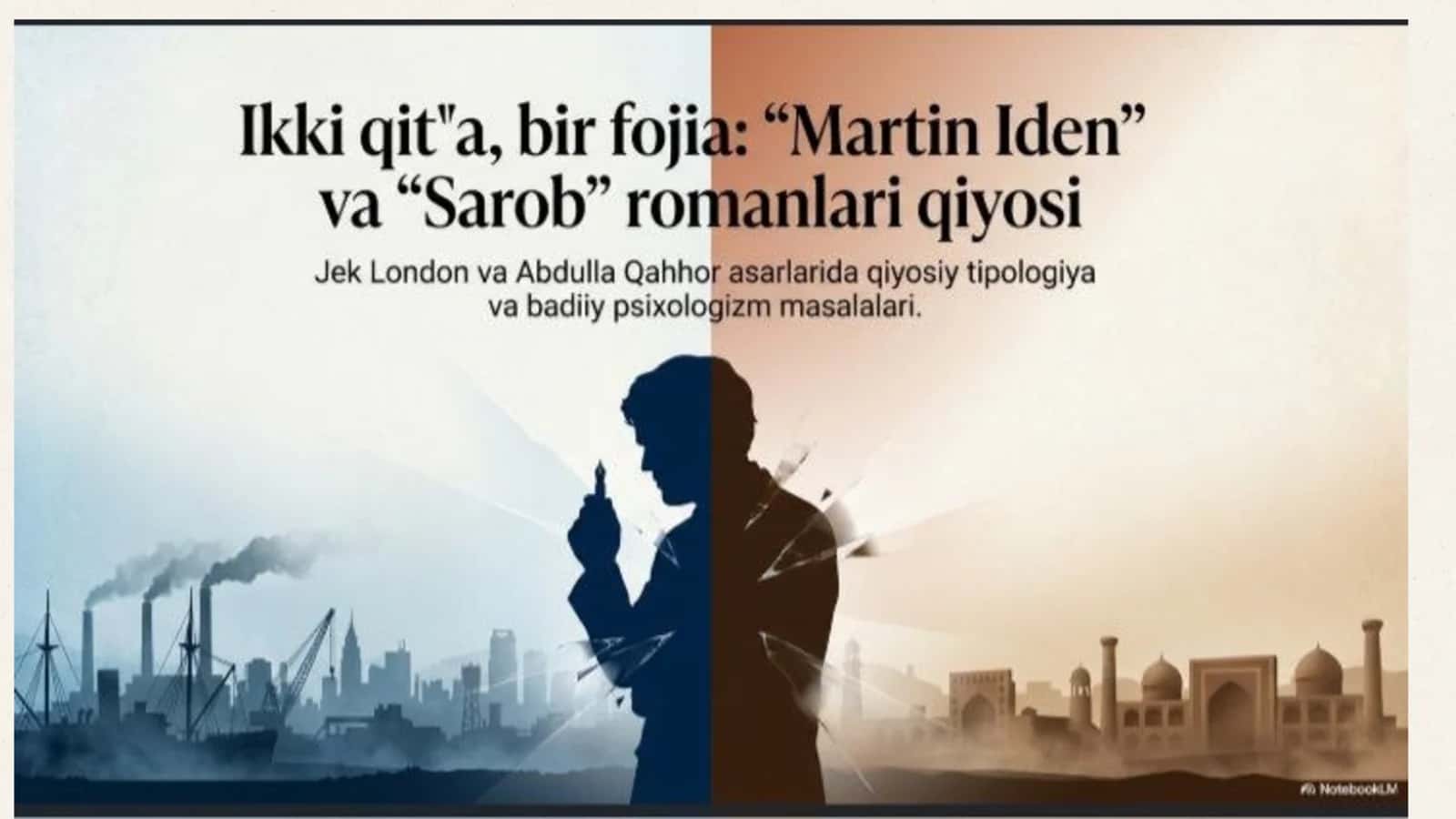 Ikki qit`a, bir fojea Martin Iden va Sarob romanlari qiyosi