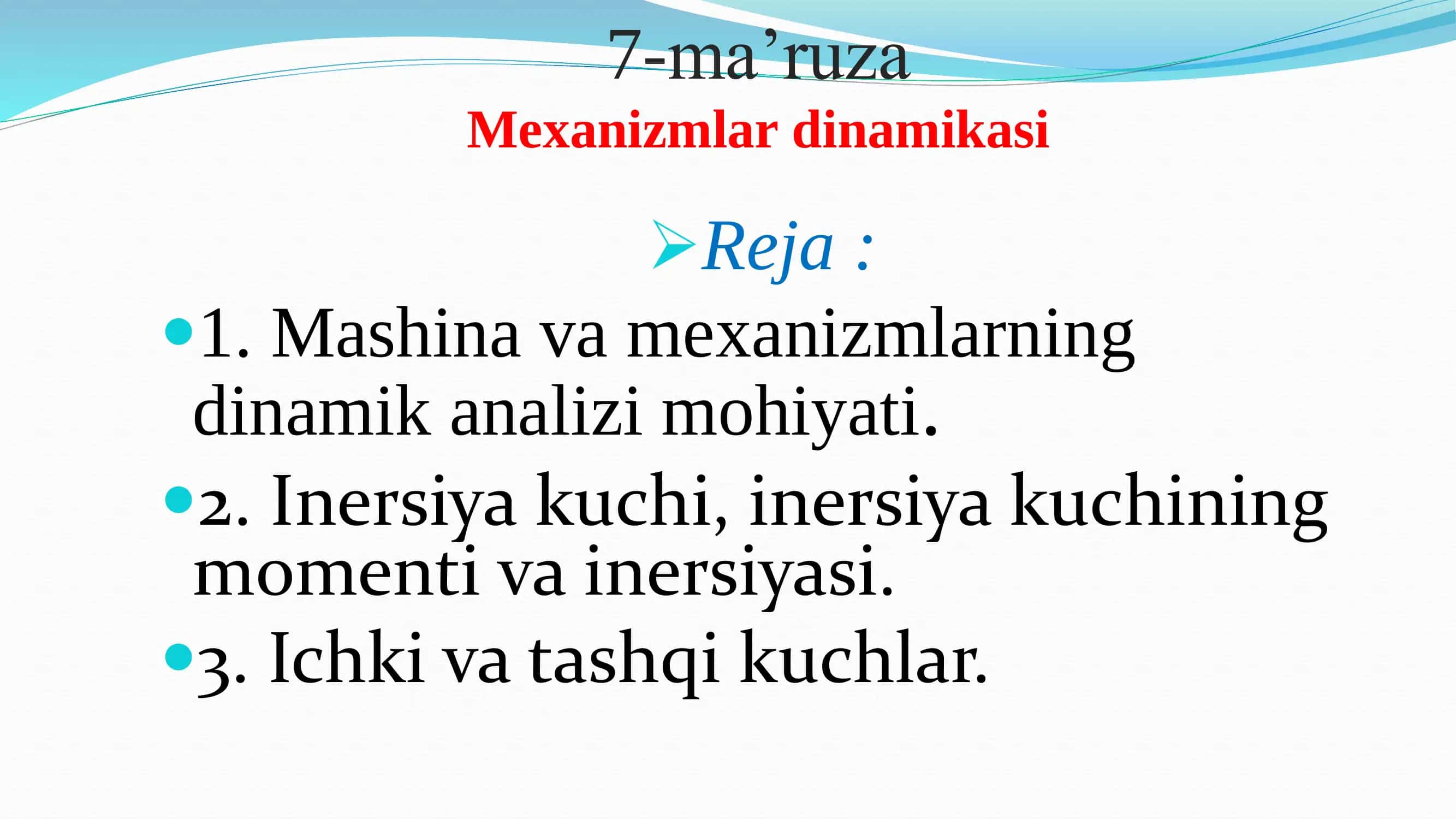 Mexanizmlar dinamikasi