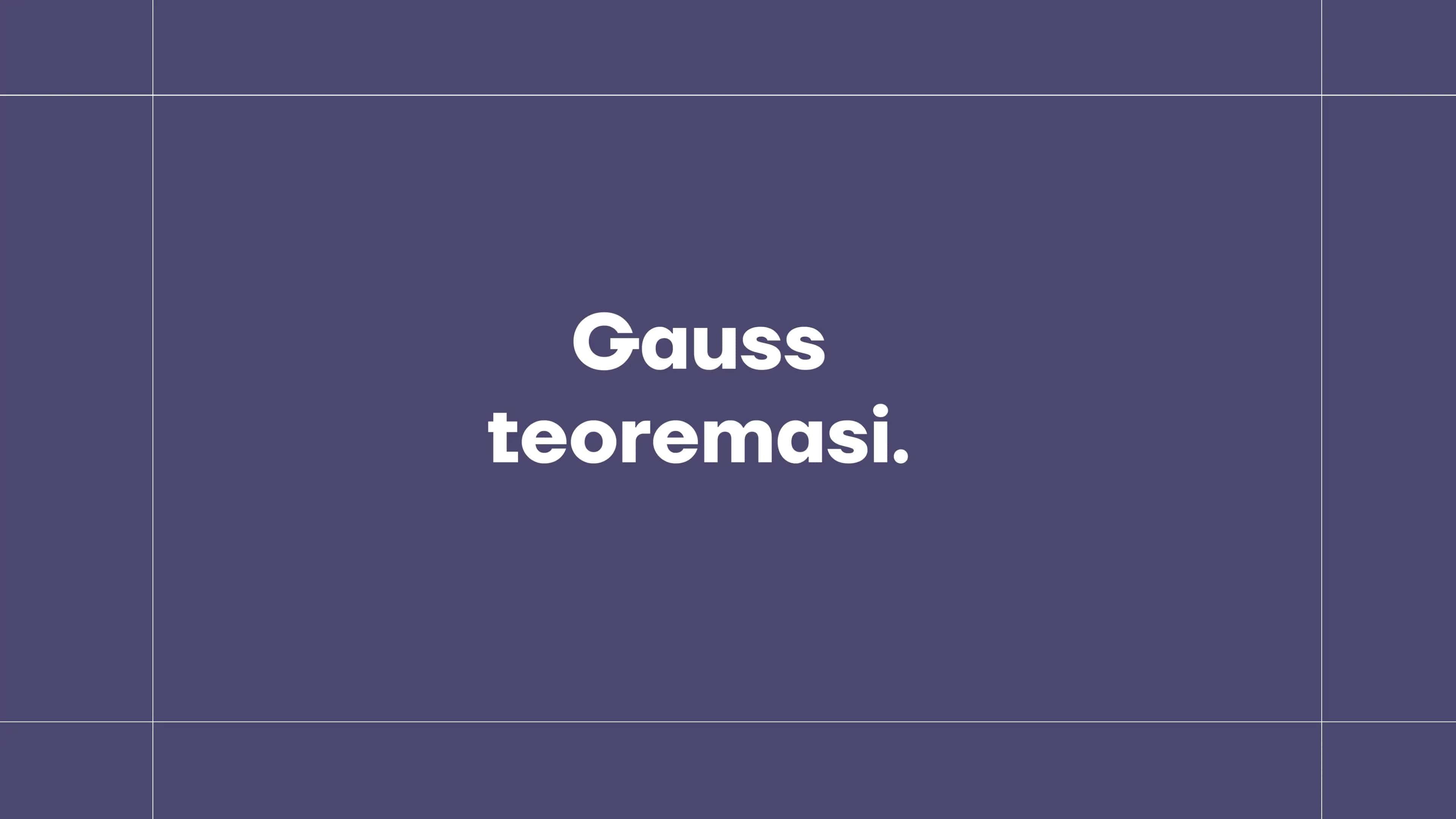 Gauss teoremasi
