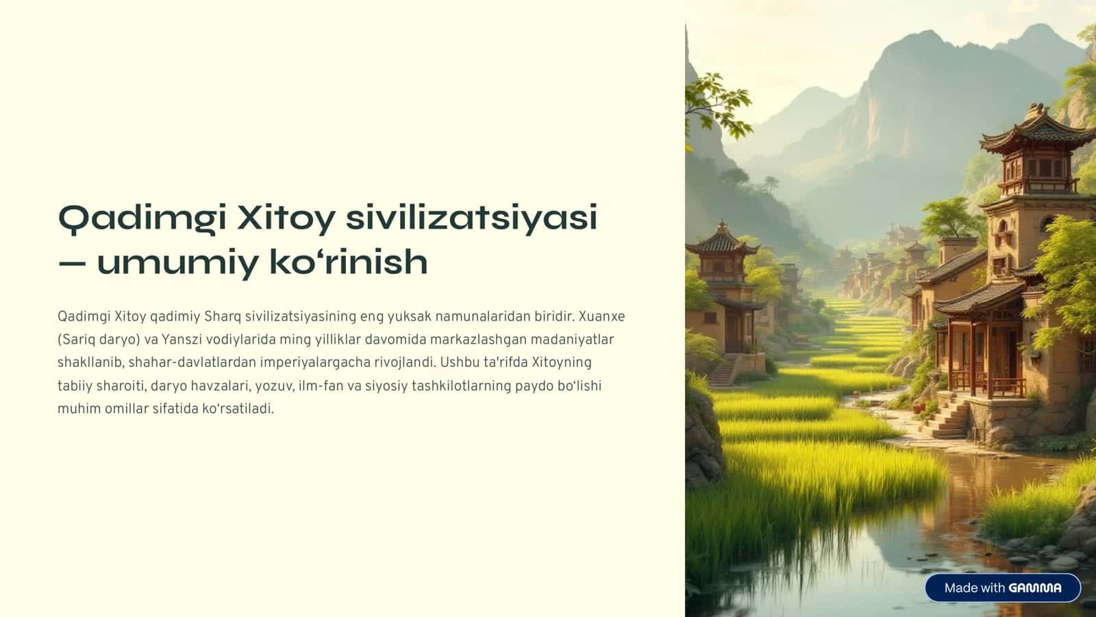 Qadimgi Xitoy sivilizatsiyasi